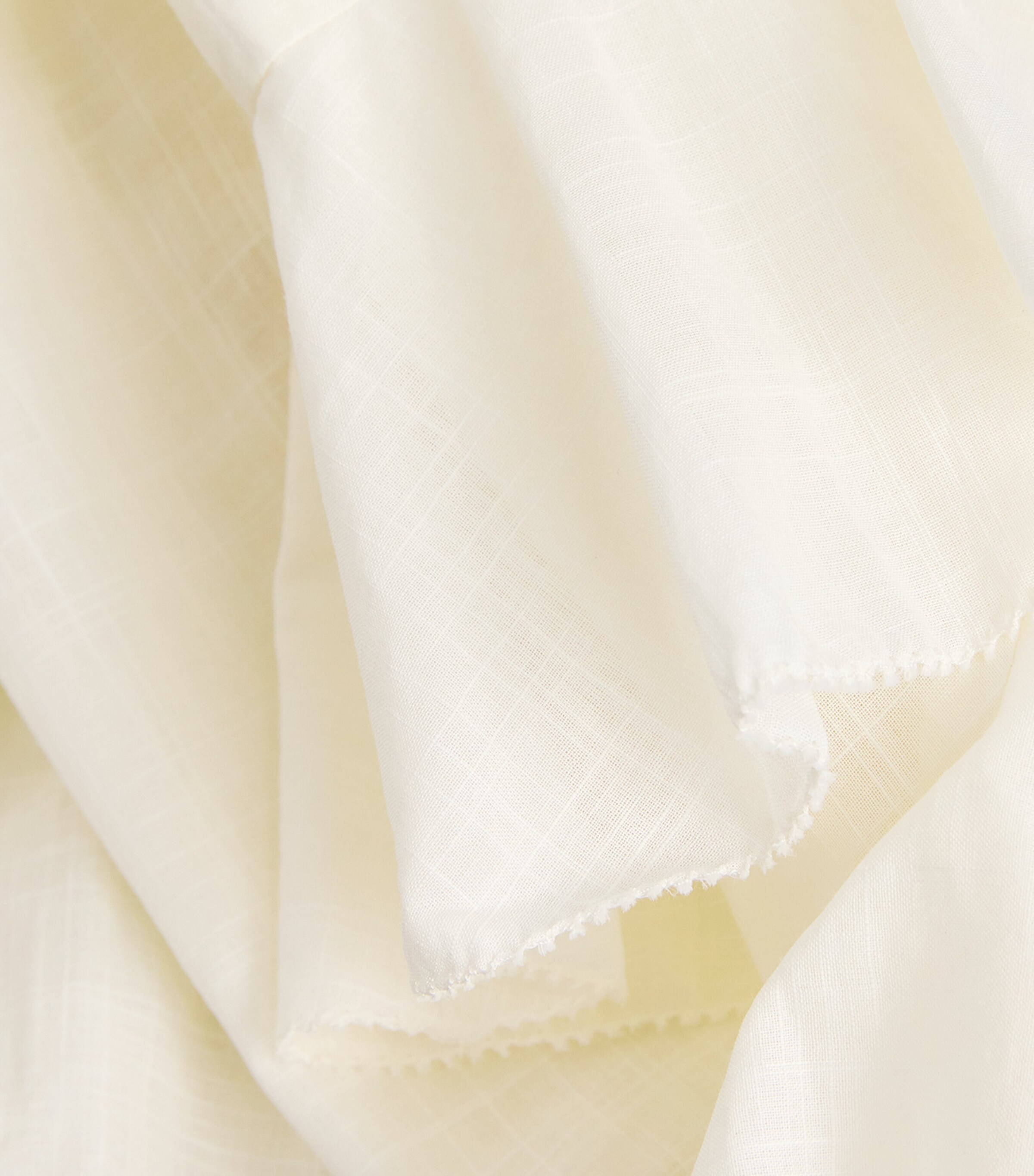 Cotton Ruffled V-Neck Blouse TEA Image 5