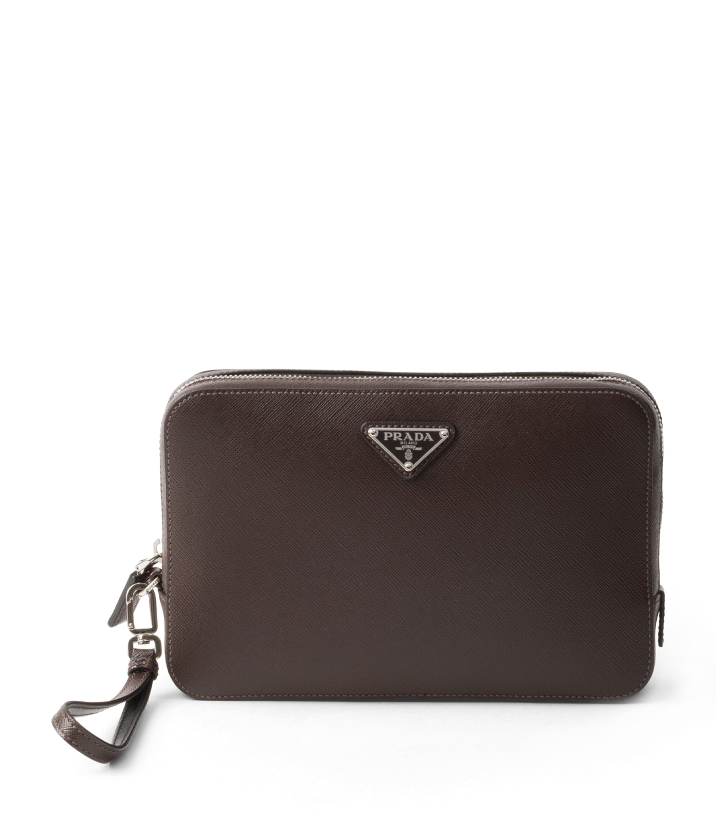 Saffiano Leather Logo Pouch F03X0 Image 1