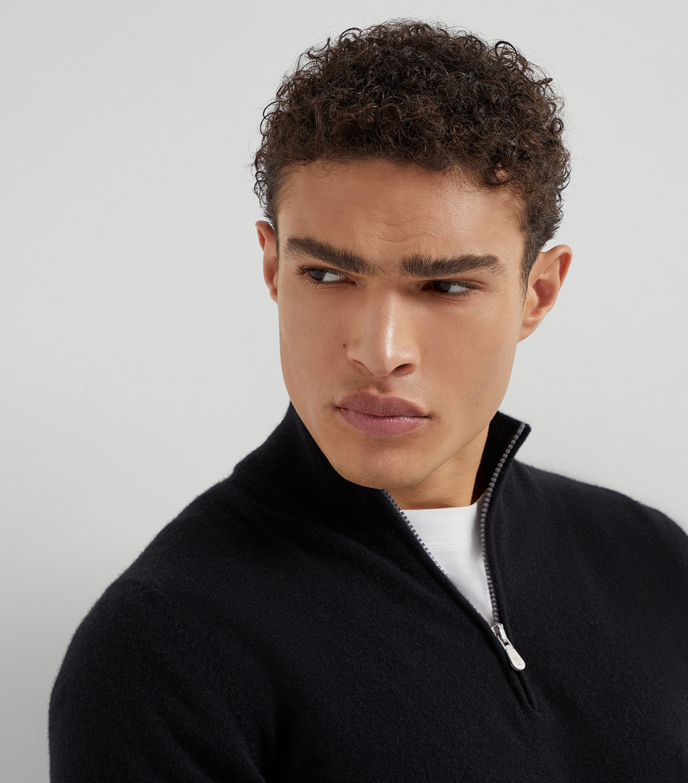 Cashmere Quarter-Zip Sweater CH101 Image 6