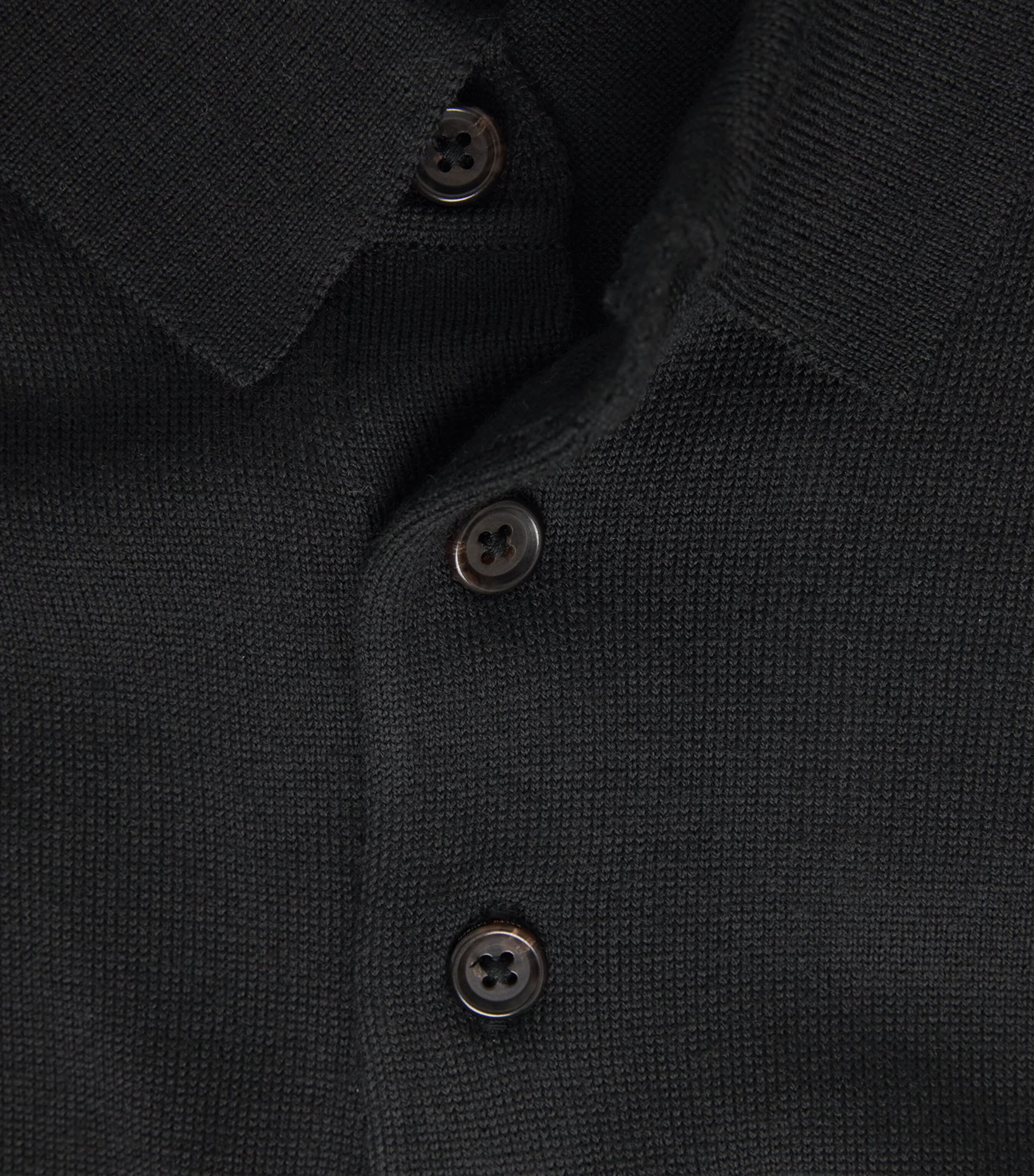 Polo Ralph Lauren Mens Wool Polo Pony Long-Sleeve Polo Shirt Polo Black Image 6