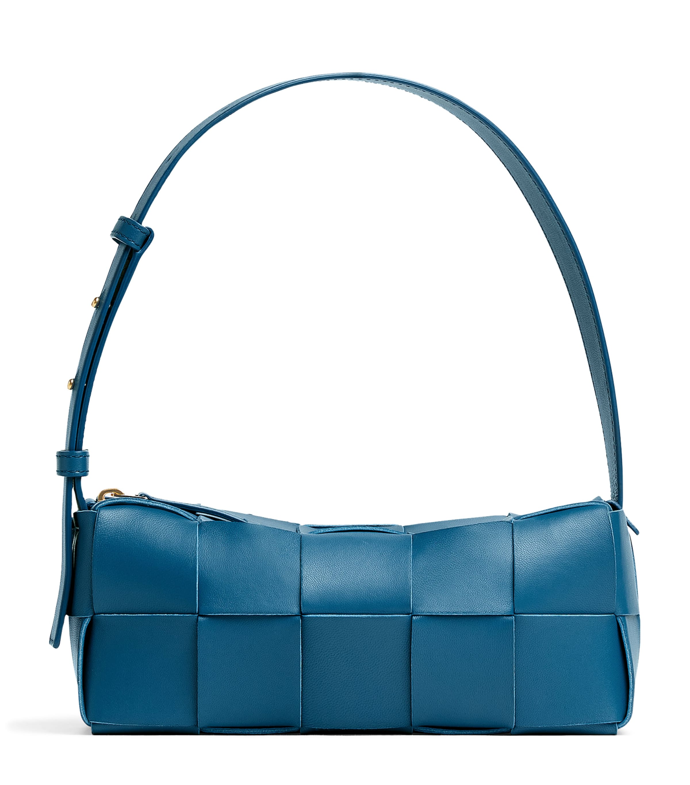 Bottega Veneta Leather Brick Cassette Bag In Blue