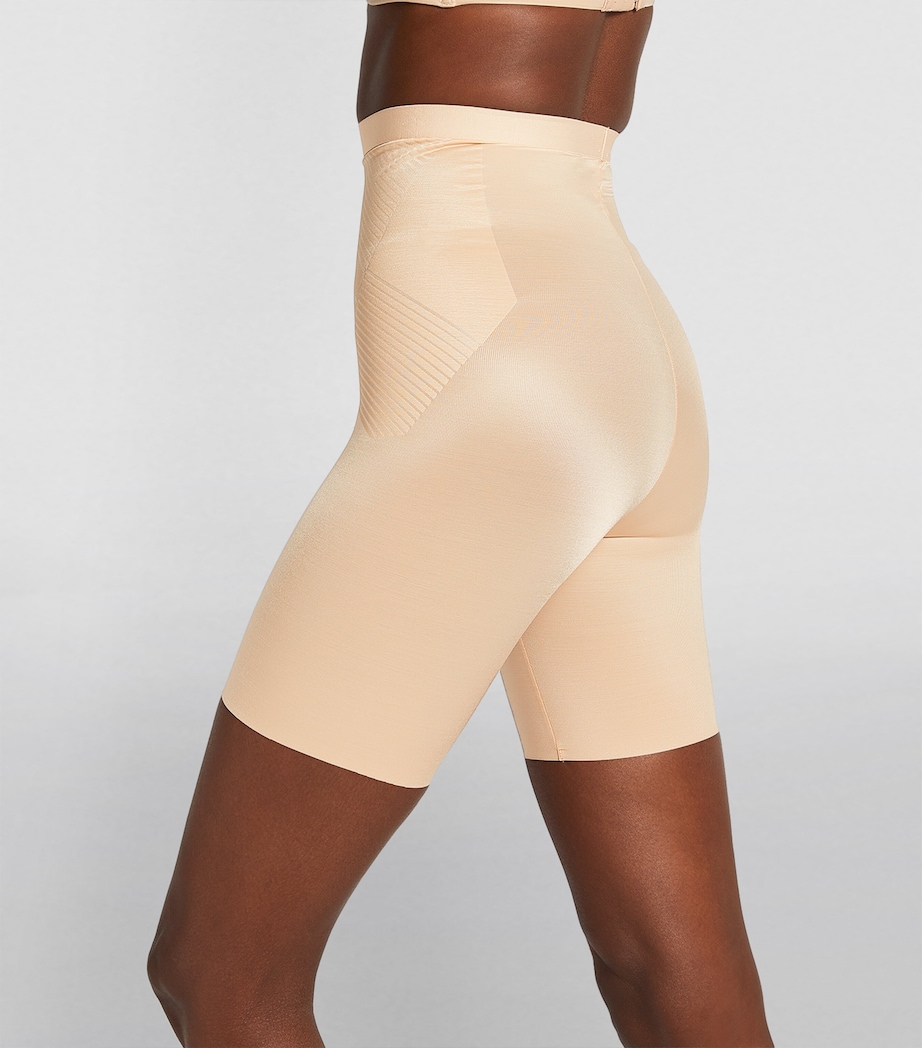 SPANXshape Invisible High-Waist Mid-Thigh Shorts - Medium Control CHAMPAGNE BEIGE Image 3