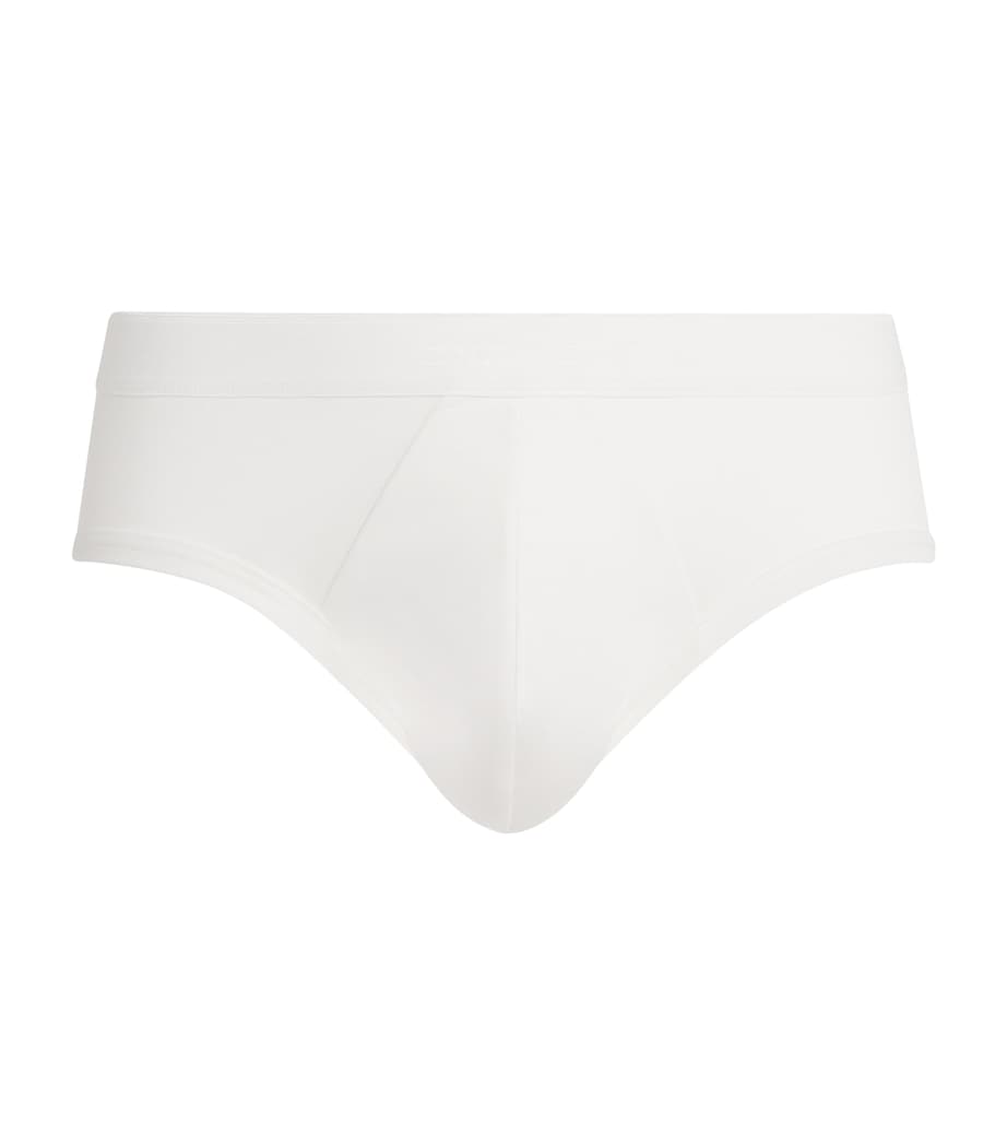 Zimmerli Mens Sea Island Cotton Briefs White Image 1