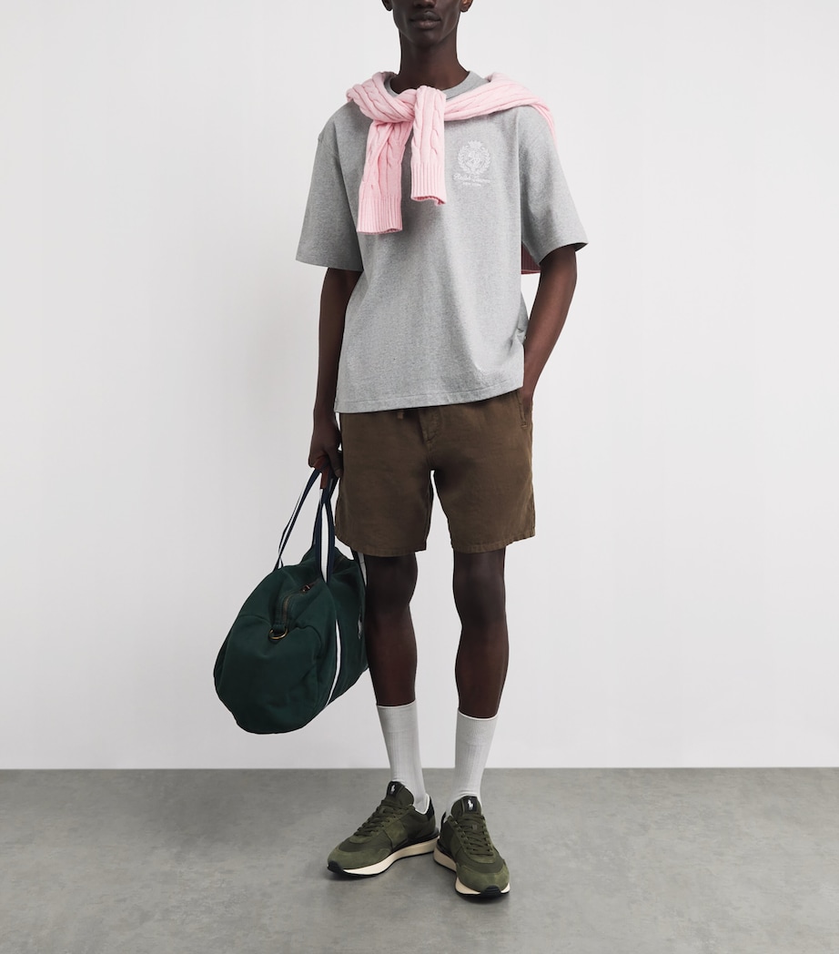 Polo Ralph Lauren Suede-Blend Train 89 Sneakers Tonal Olive Image 4