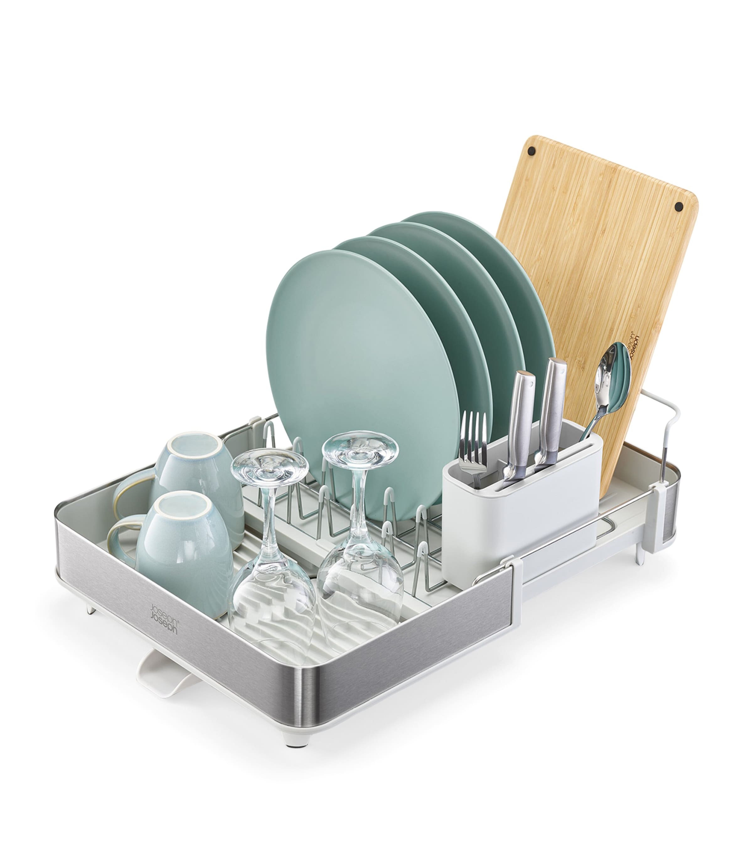 Joseph Joseph Extend Expandable Dish Rack Light Stone Image 4