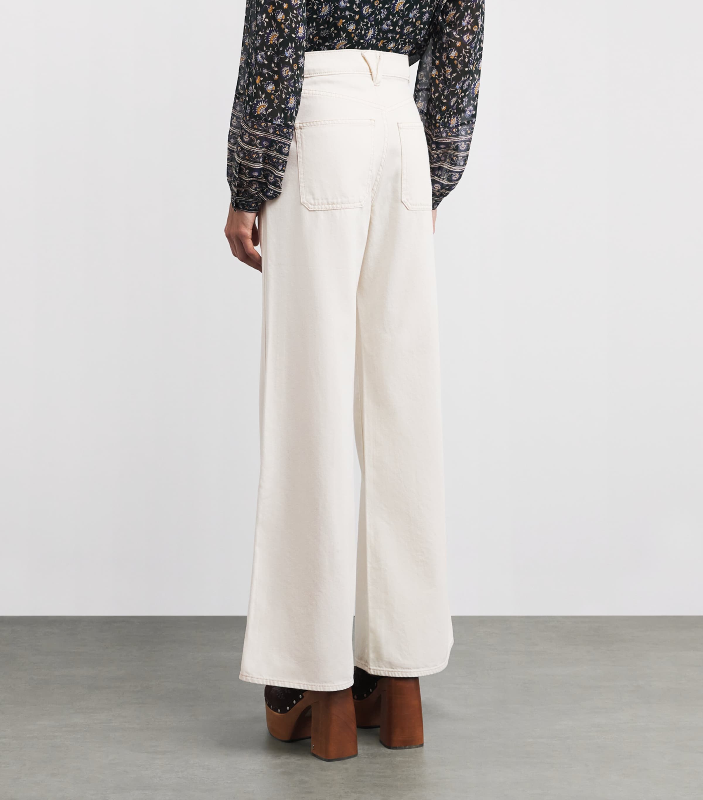 Kasey Wide-Leg Jeans W0007 ECRU MULTI Image 4