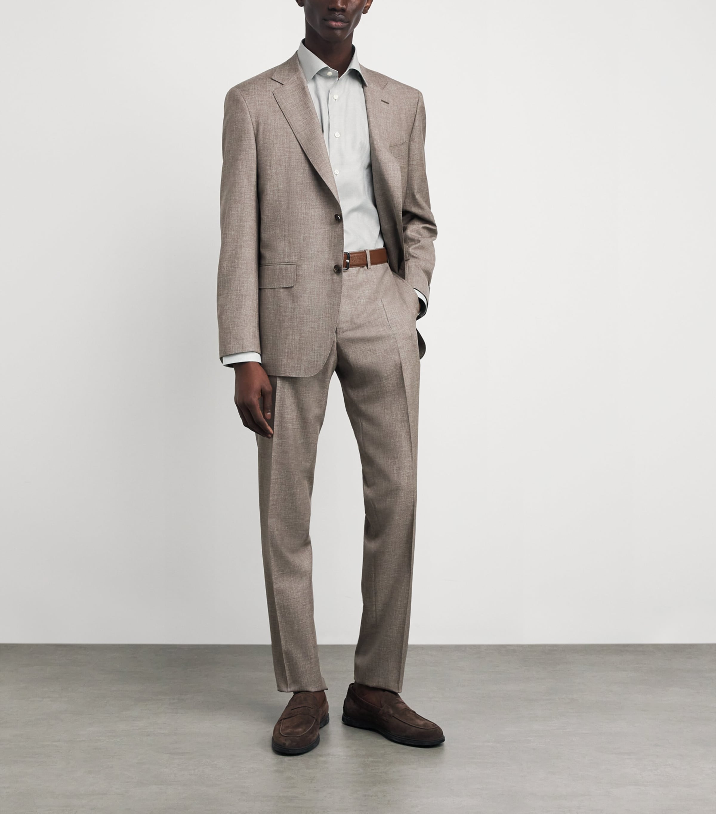 Cotton Twill Houndstooth Shirt LIGHT GREE Image 2