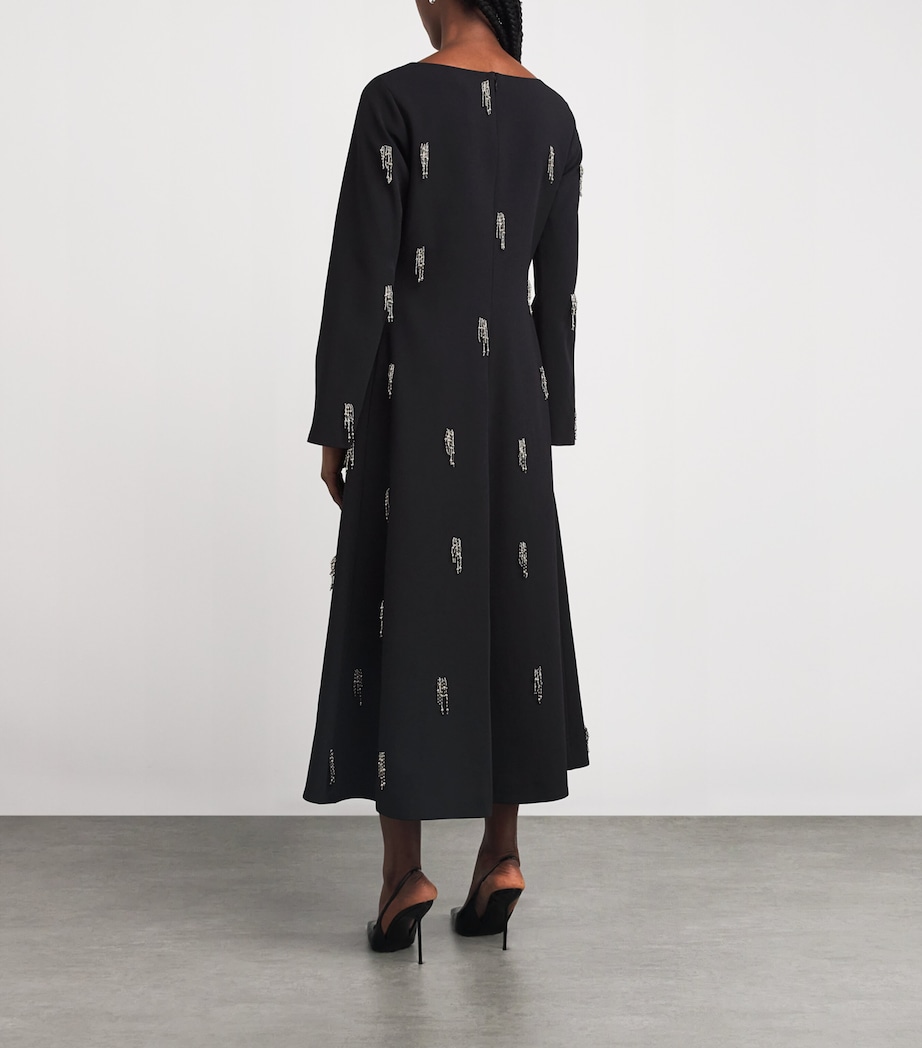 Embellished Coretta Midi Dress BLACK Image 3
