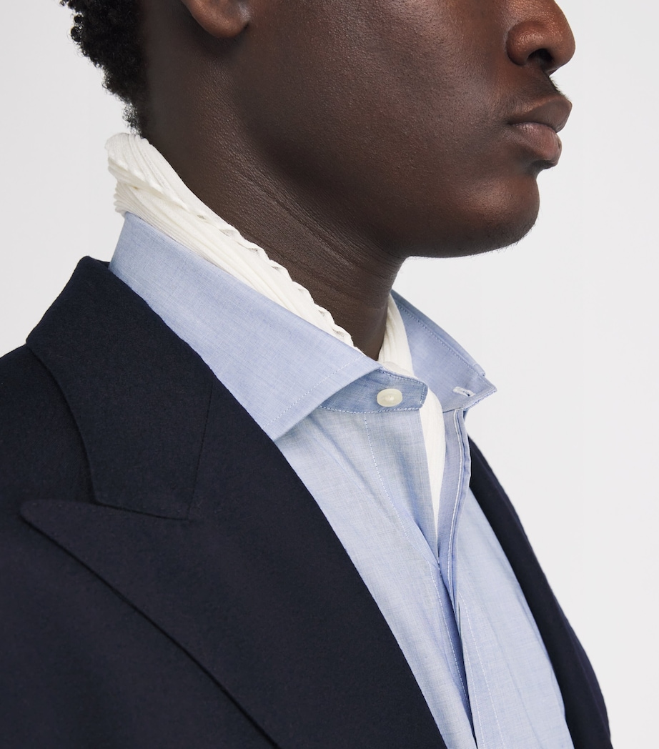 Polo Ralph Lauren Mens Poplin Slim-Fit Shirt Light Blue/whi Image 6