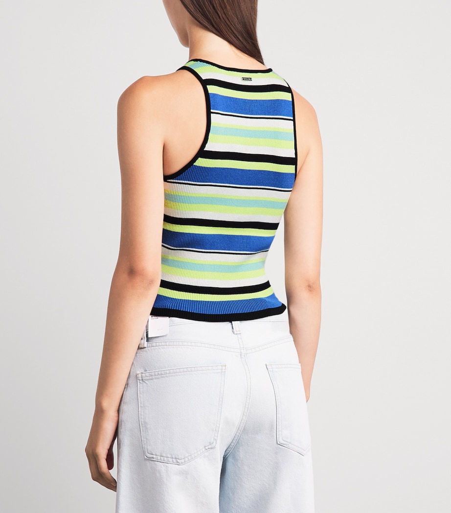 Toccin Womens Cotton Avery Tank Top Ocean/keylime Multi Image 5
