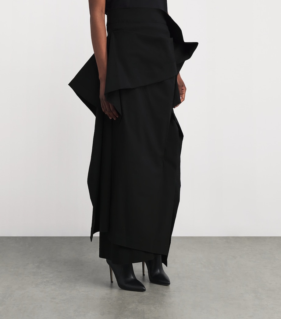 Collapsing Sculpture Maxi Skirt BLACK Image 3