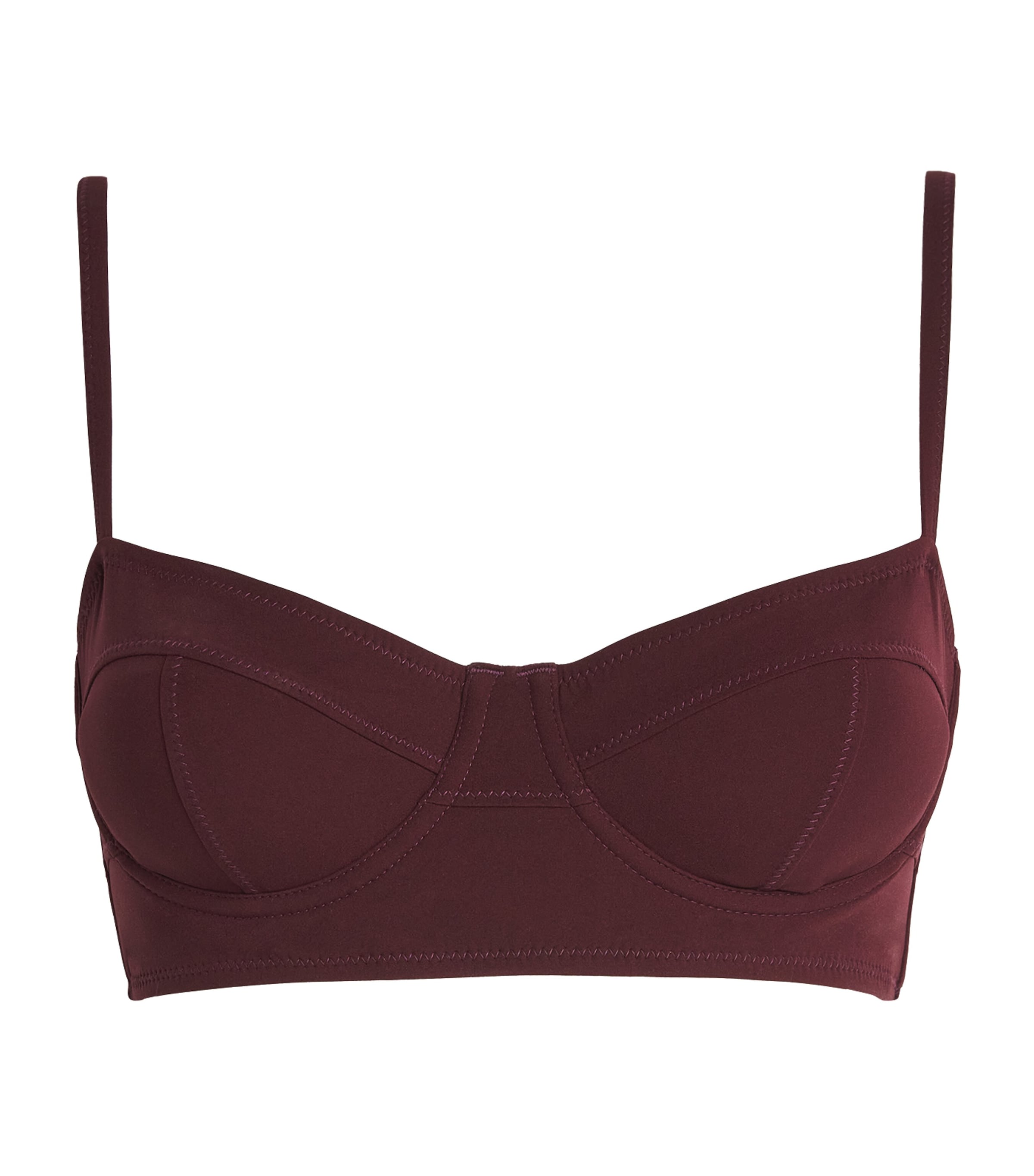 Ulla Johnson Zahara Bra Cup Bikini Top Cassis In Burgundy