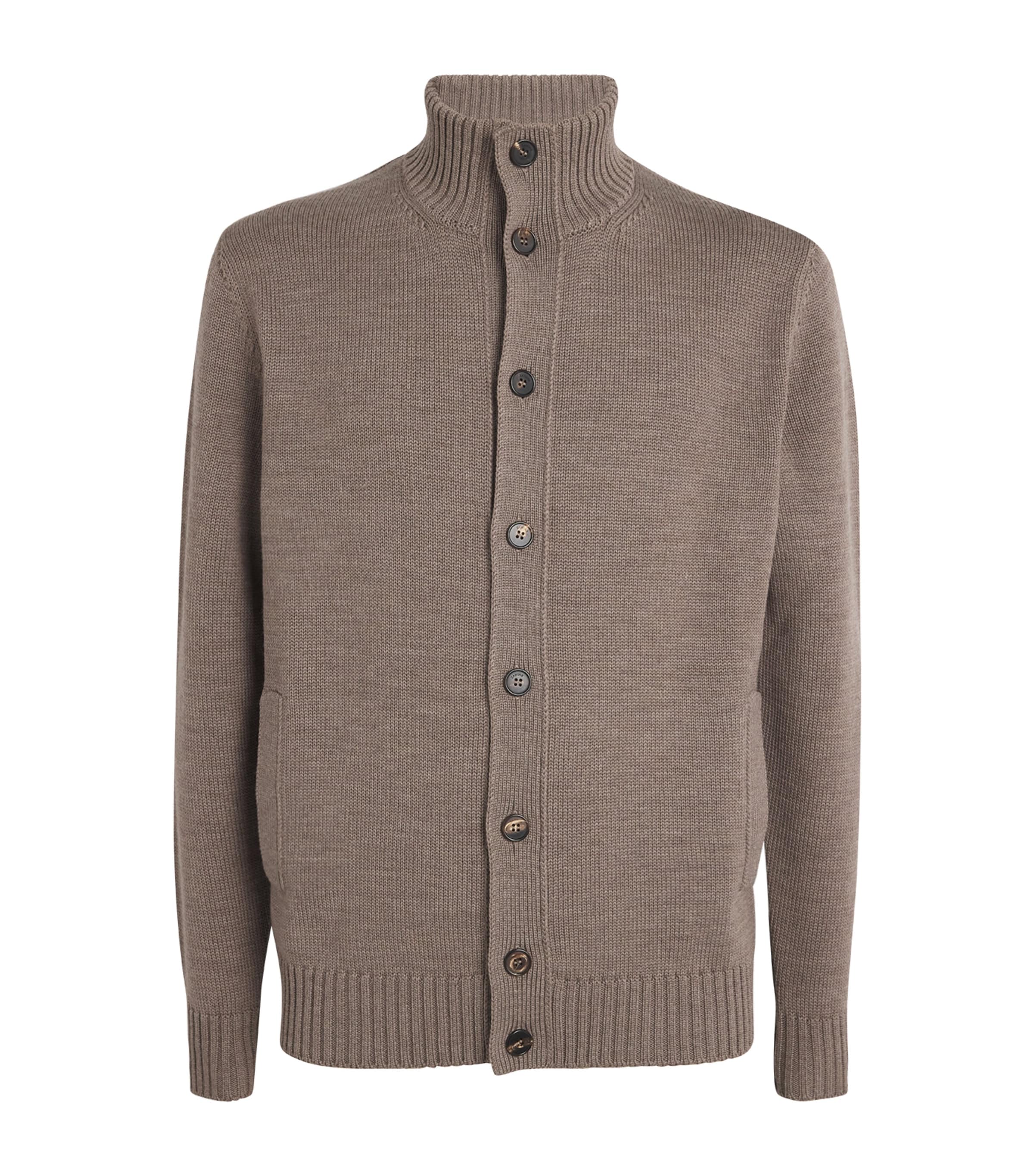 Slowear Virgin Wool Chioto Cardigan In Brown