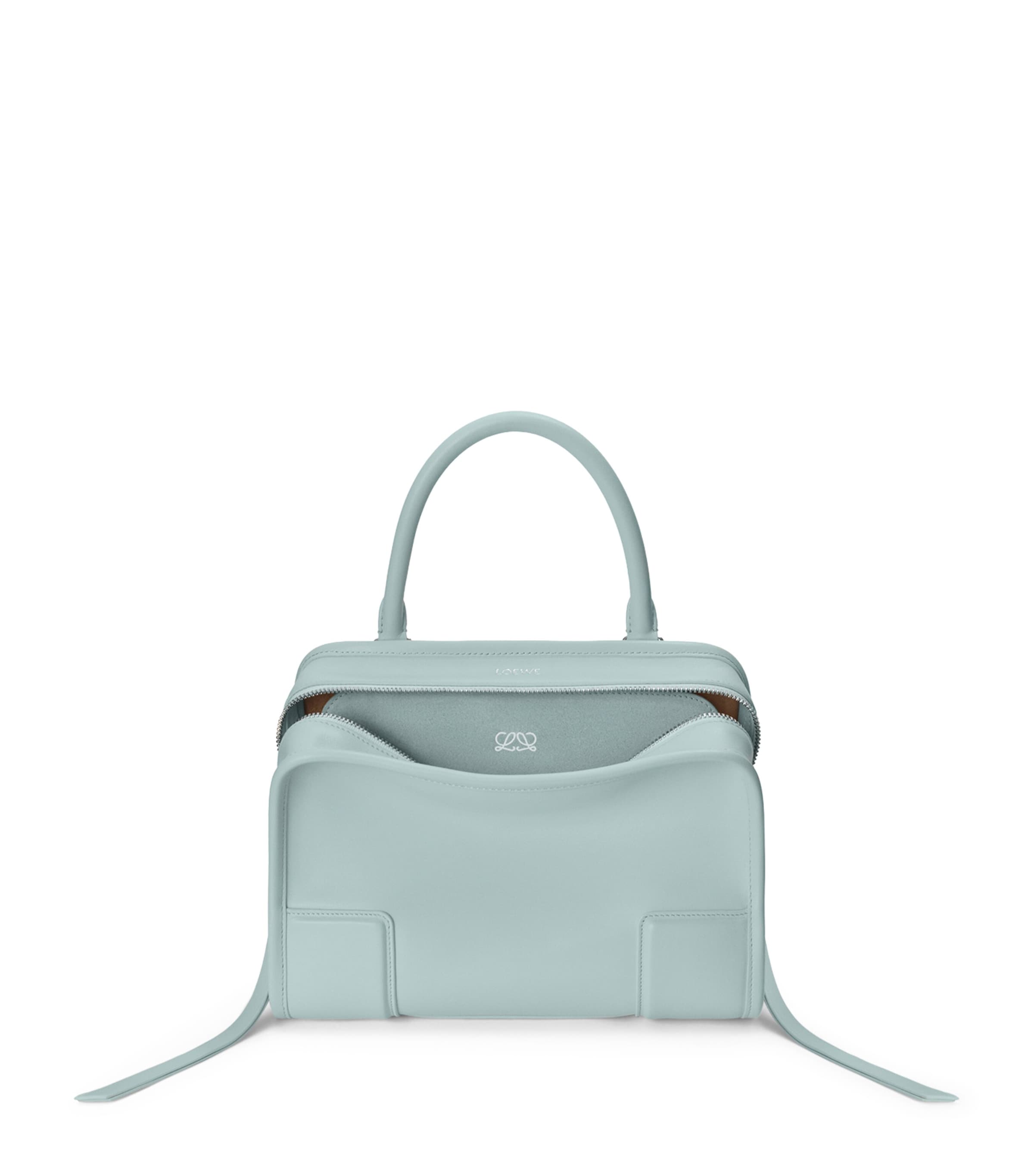 Loewe Small Leather Amazona 180 Top-handle Bag In Blue