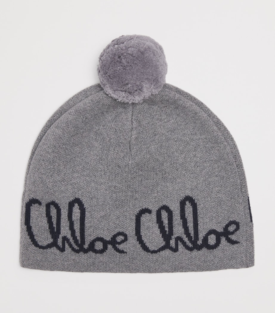 Wool-Cotton Logo Beanie HEATHER GREY Image 2