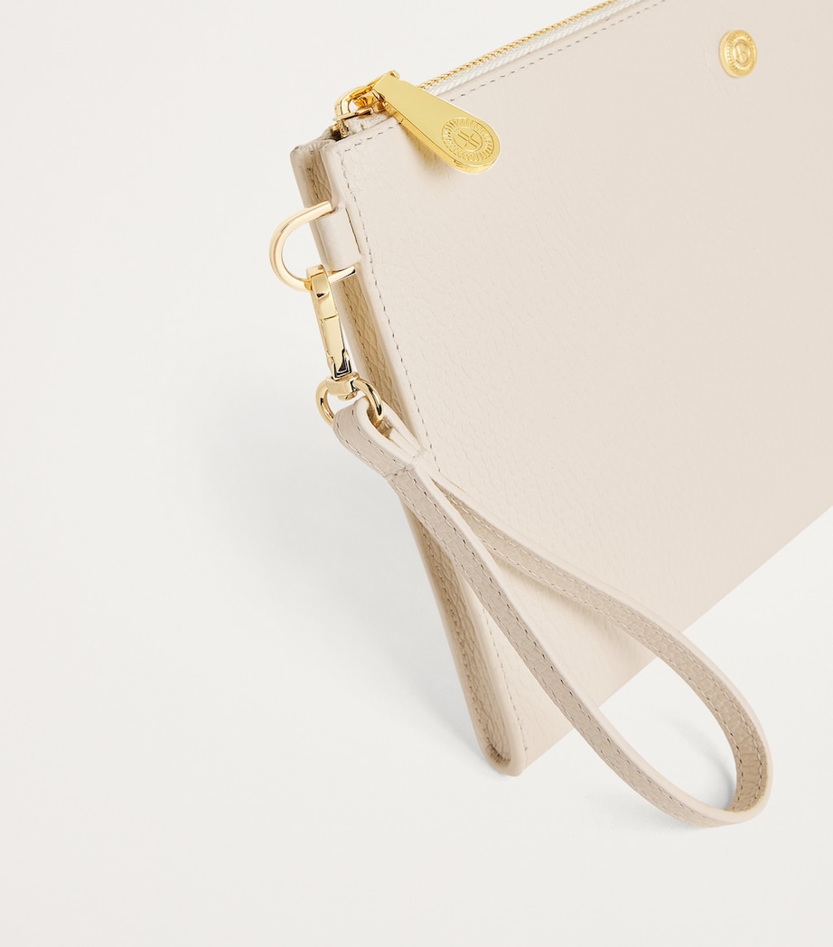 Medium Pebbled Leather Pouch BIRCH Image 3