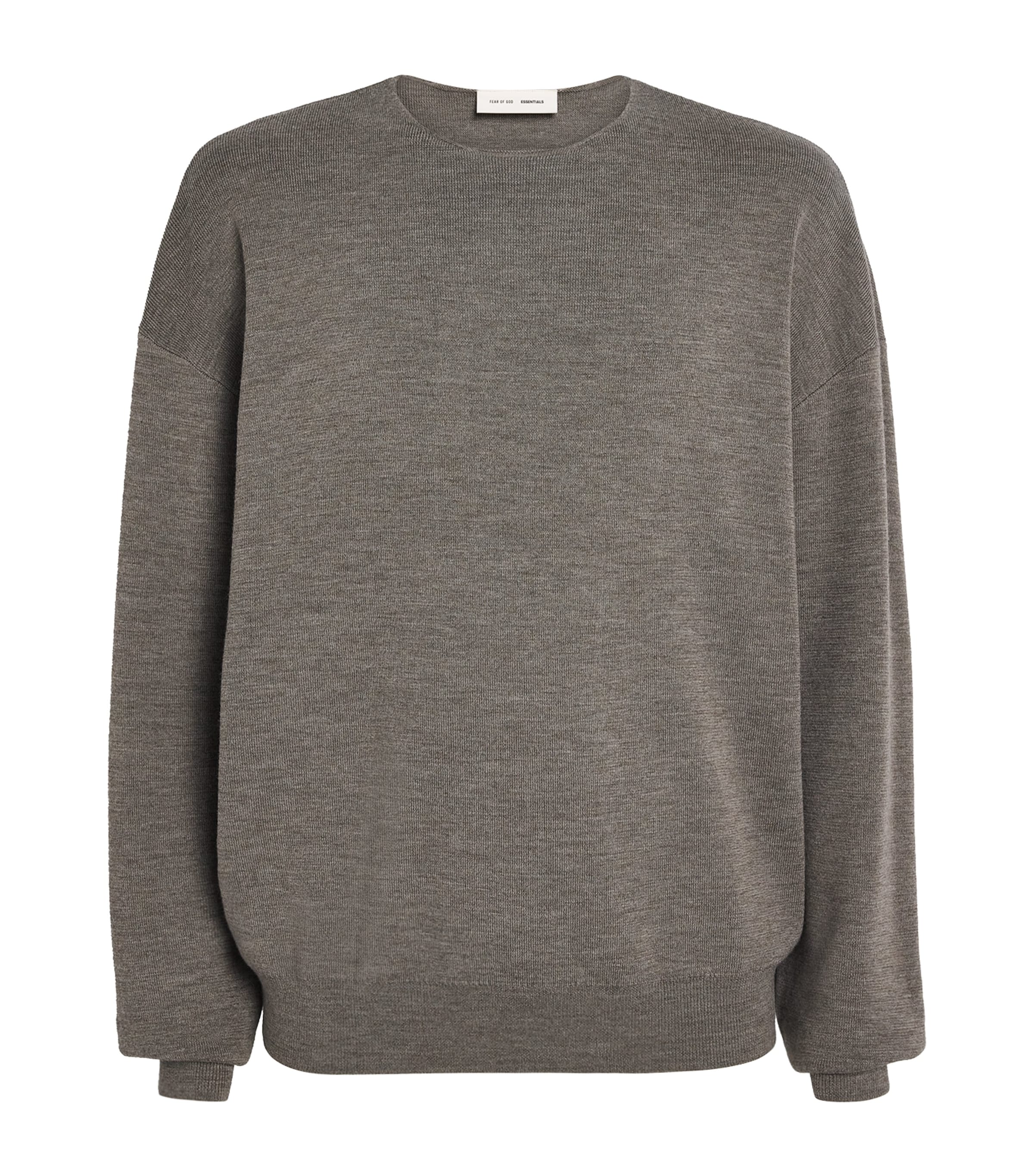 Essentials Merino Wool Sweater In Gray