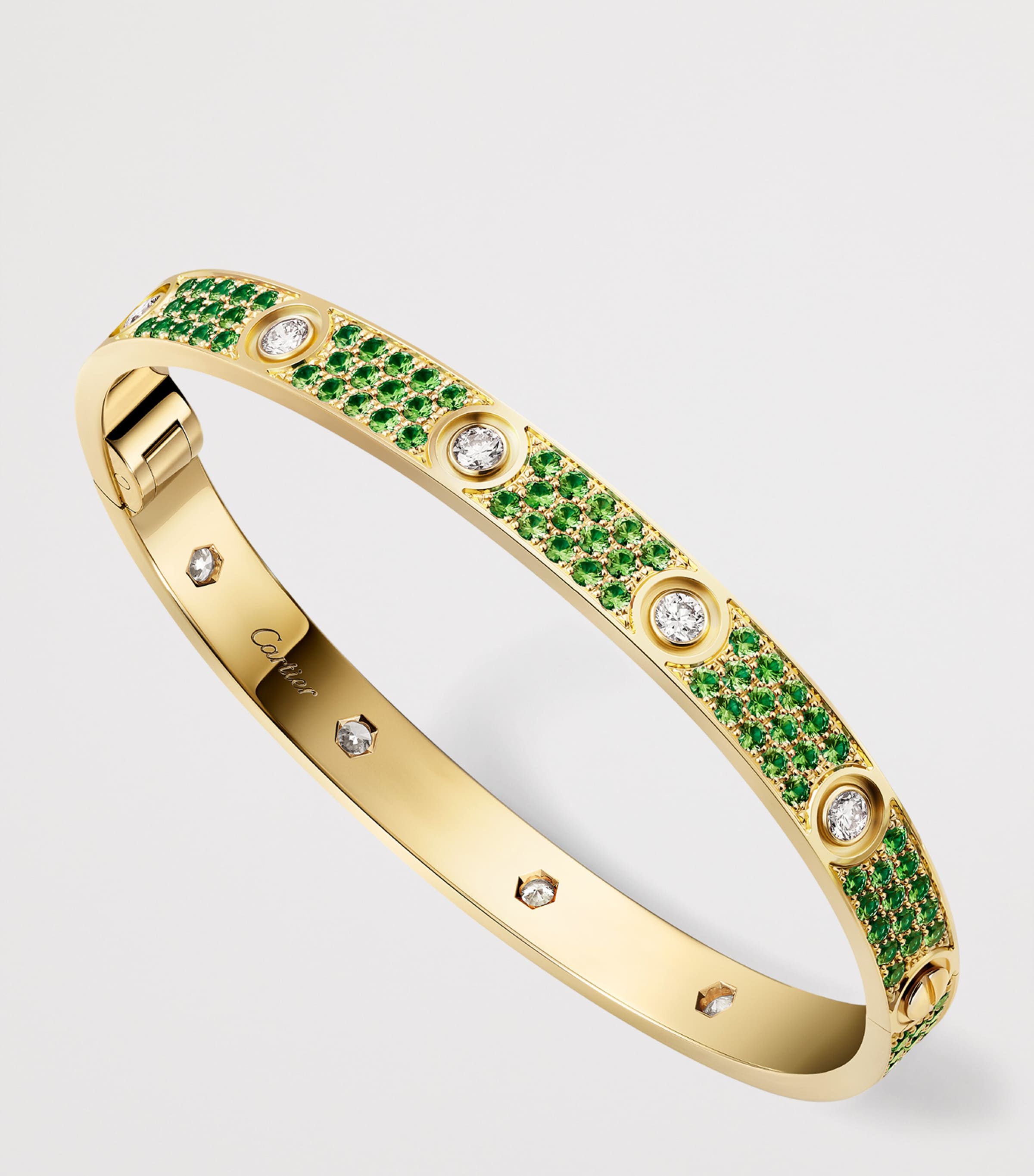 Cartier Yellow Gold, Diamond and Tsavorite Classic LOVE Bracelet Yellow Gold Image 5