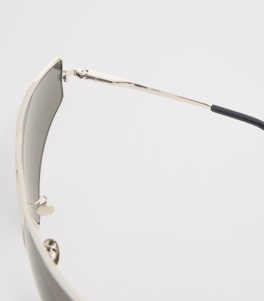 Rick Owens Stainless Steel RG0000015 Prong Sunglasses Tpl/blklns Image 5