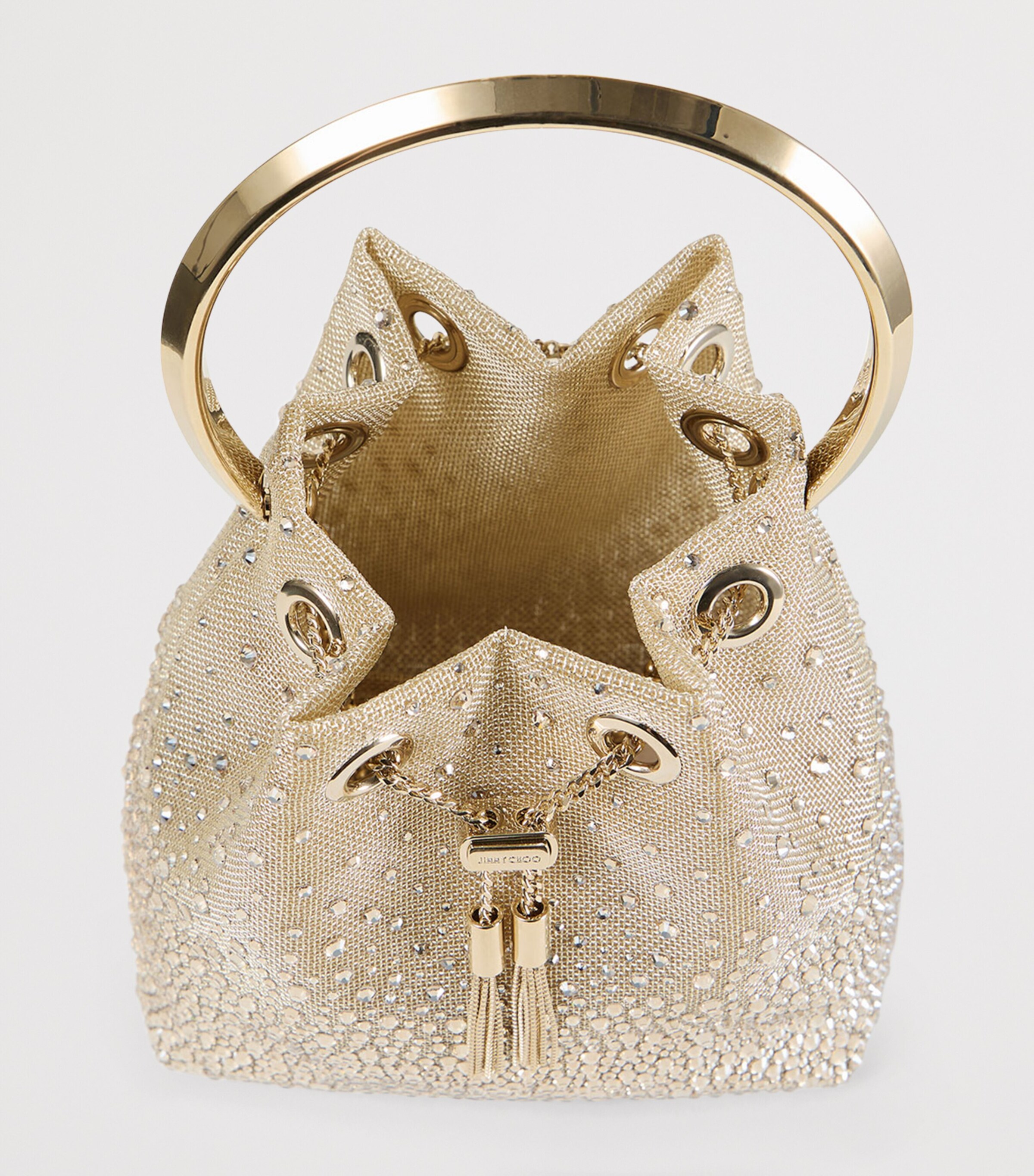 Metallic Mesh Bon Bon Top-Handle Bag HONEY MIX/LIGHT GOLD Image 5