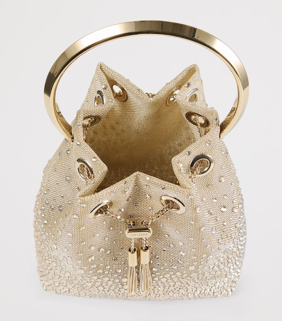 Metallic Mesh Bon Bon Top-Handle Bag HONEY MIX/LIGHT GOLD Image 5