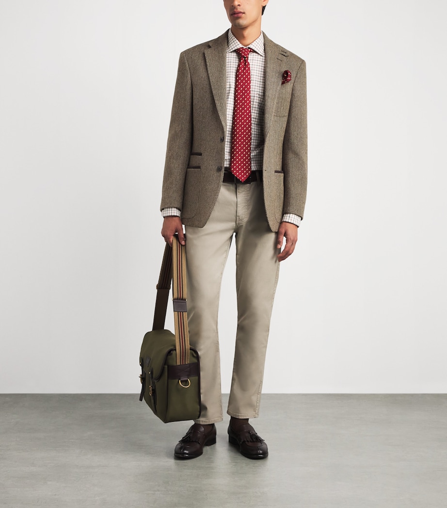 Purdey Mens Wool Tweed Herringbone Atholl Blazer Taymoor Tweed Image 2