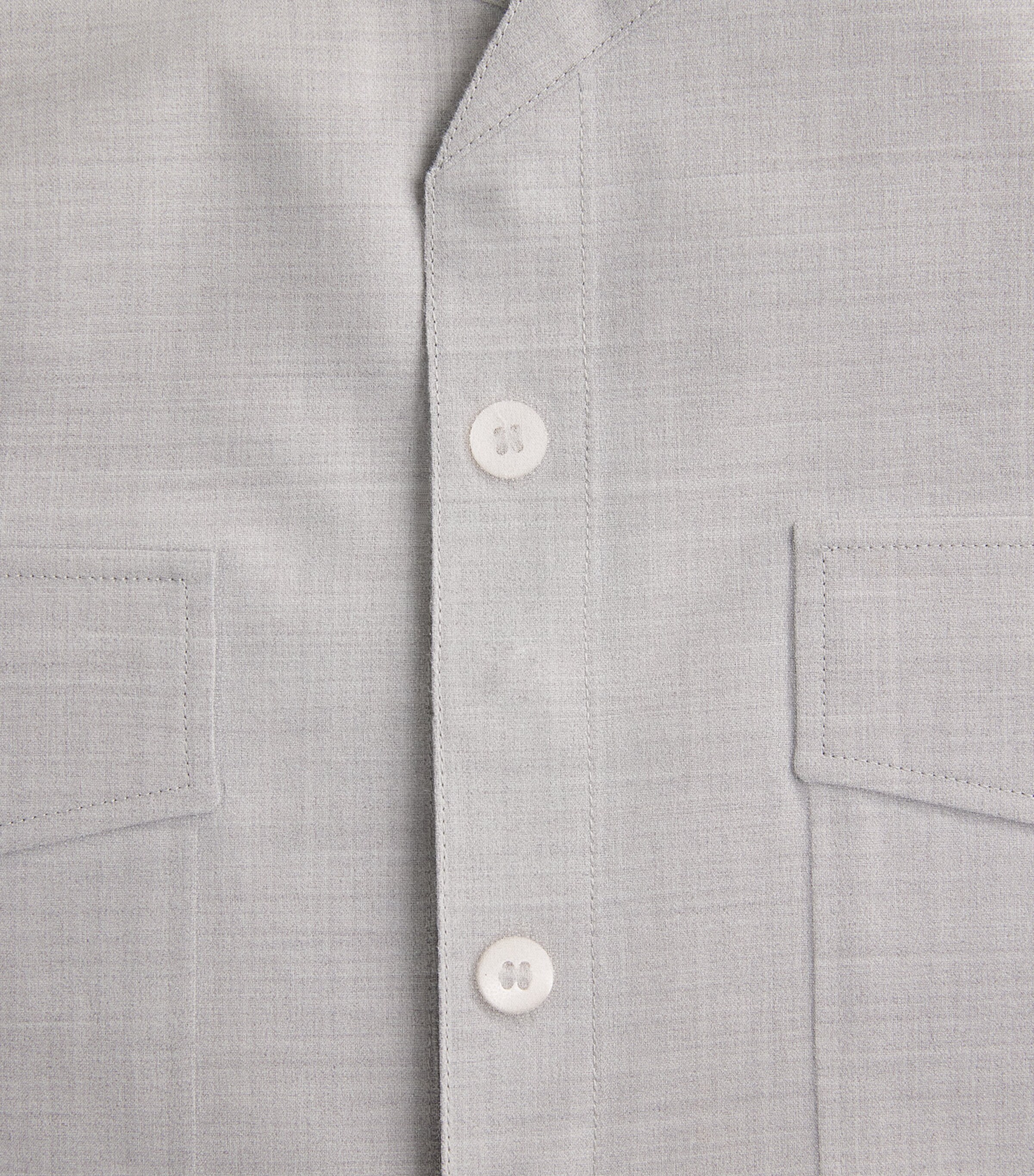 MM6 Maison Margiela Mens Two-Tone Shirt Light Grey Image 6