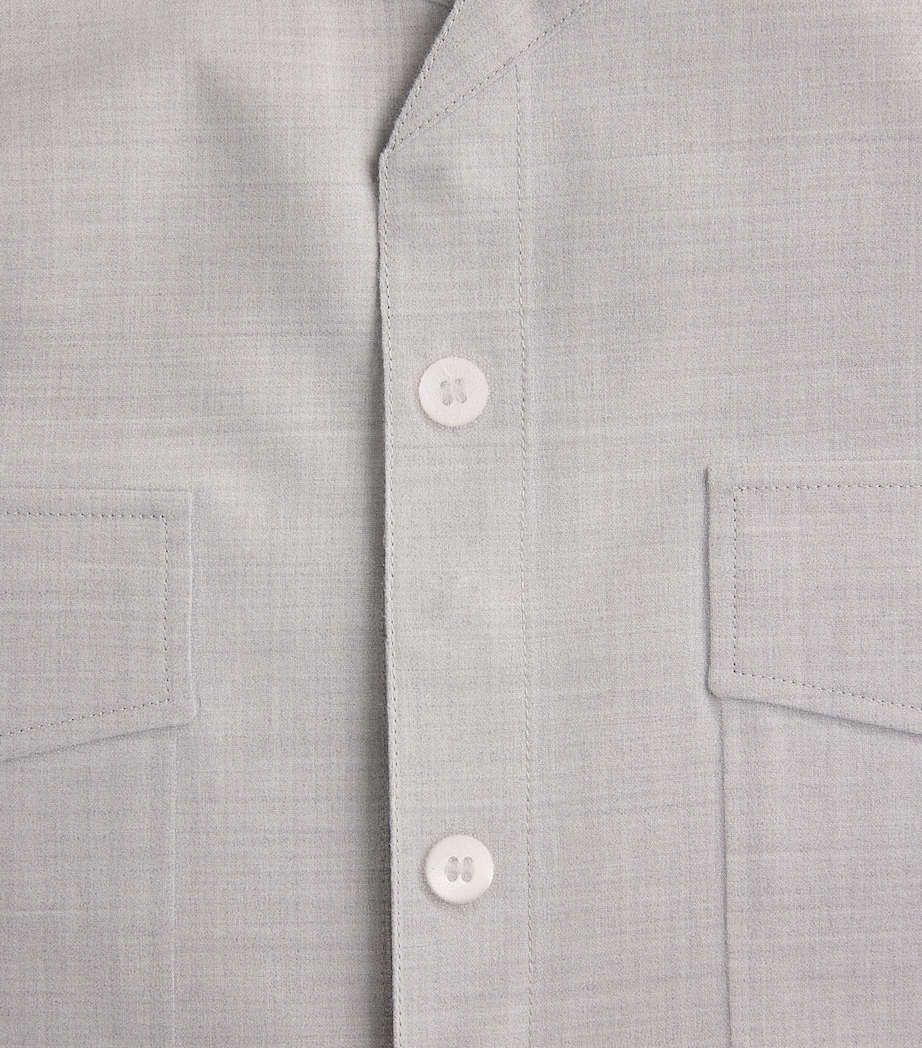 MM6 Maison Margiela Mens Two-Tone Shirt Light Grey Image 6