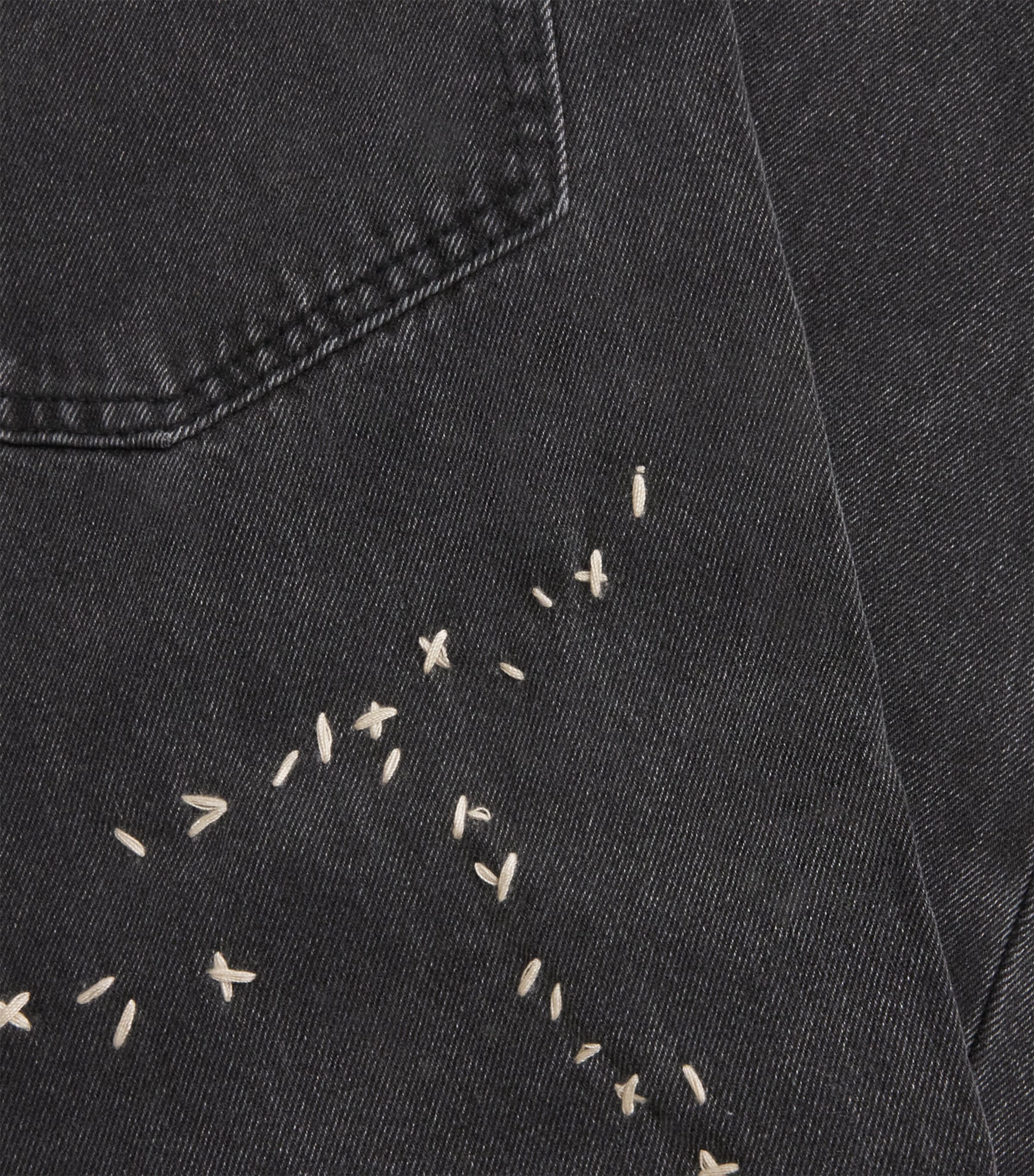 DOMREBEL Mens Jerk Bootcut Jeans Faded Black Image 6