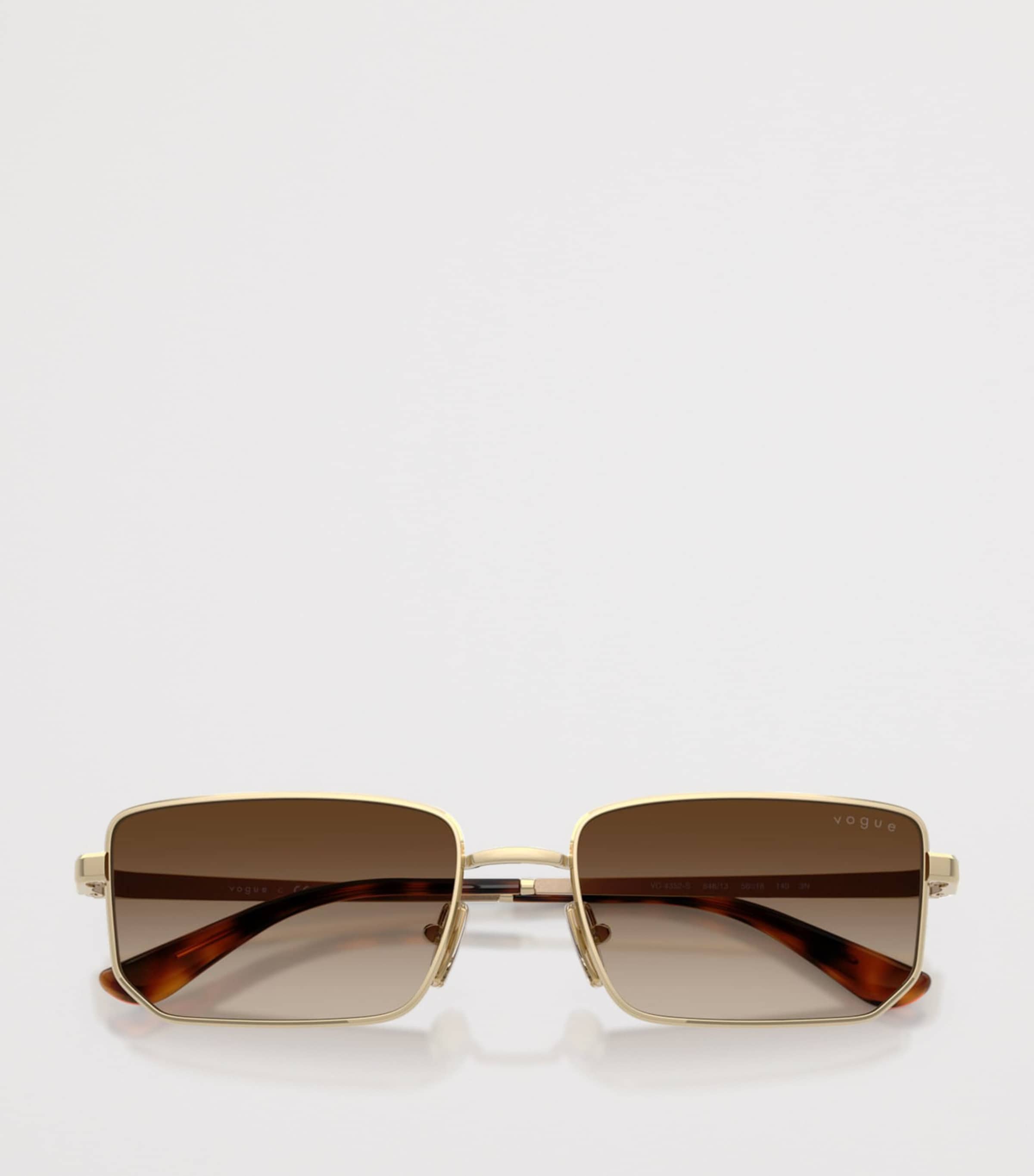 Vogue Metal Rectangular Sunglasses Gold Image 5