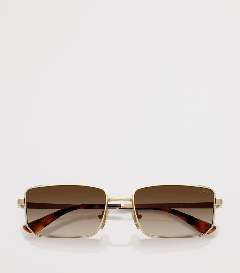 Vogue Metal Rectangular Sunglasses Gold Image 5