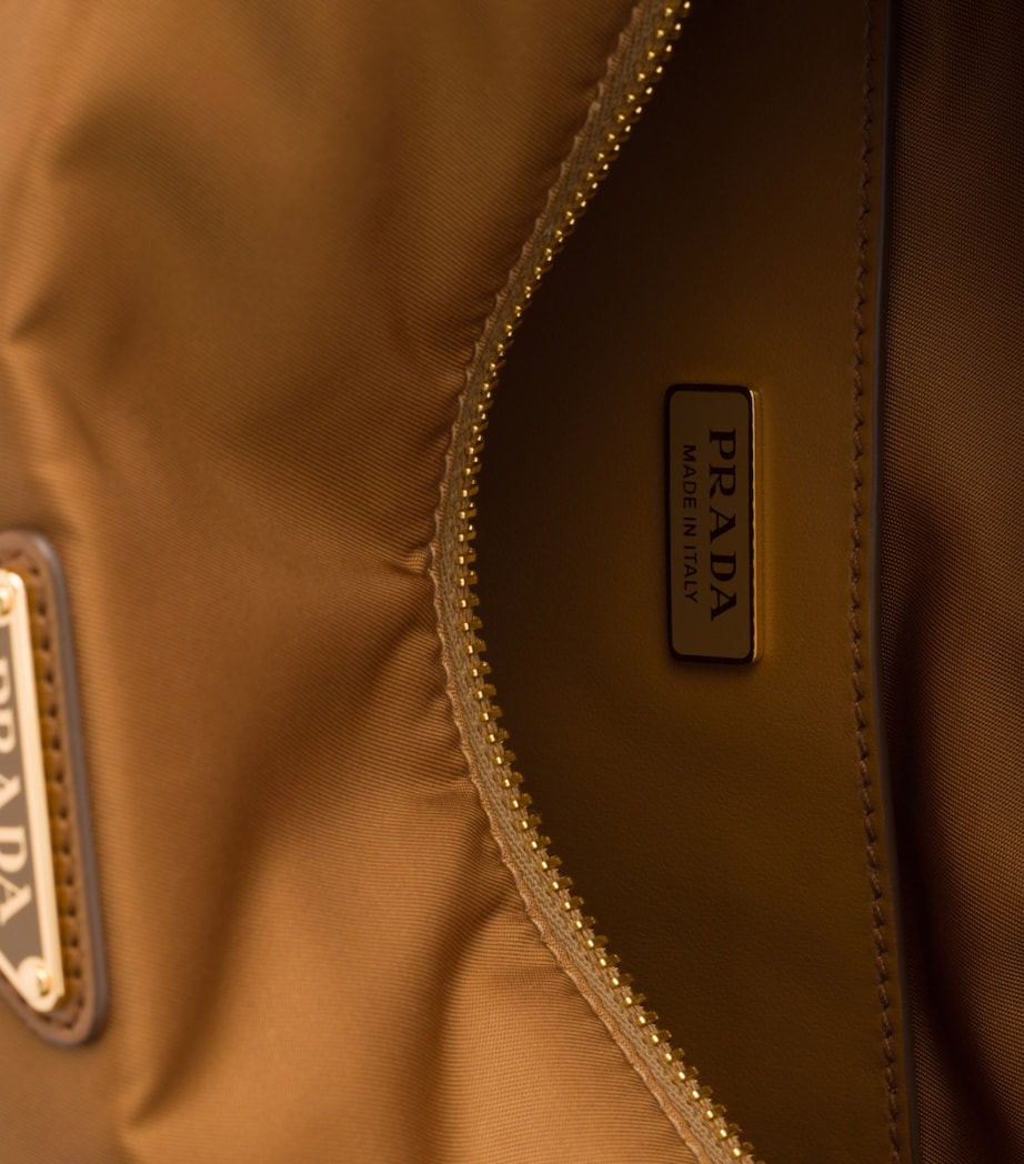 Prada Small Re-Nylon and Leather Explore Shoulder Bag Brown Image 4
