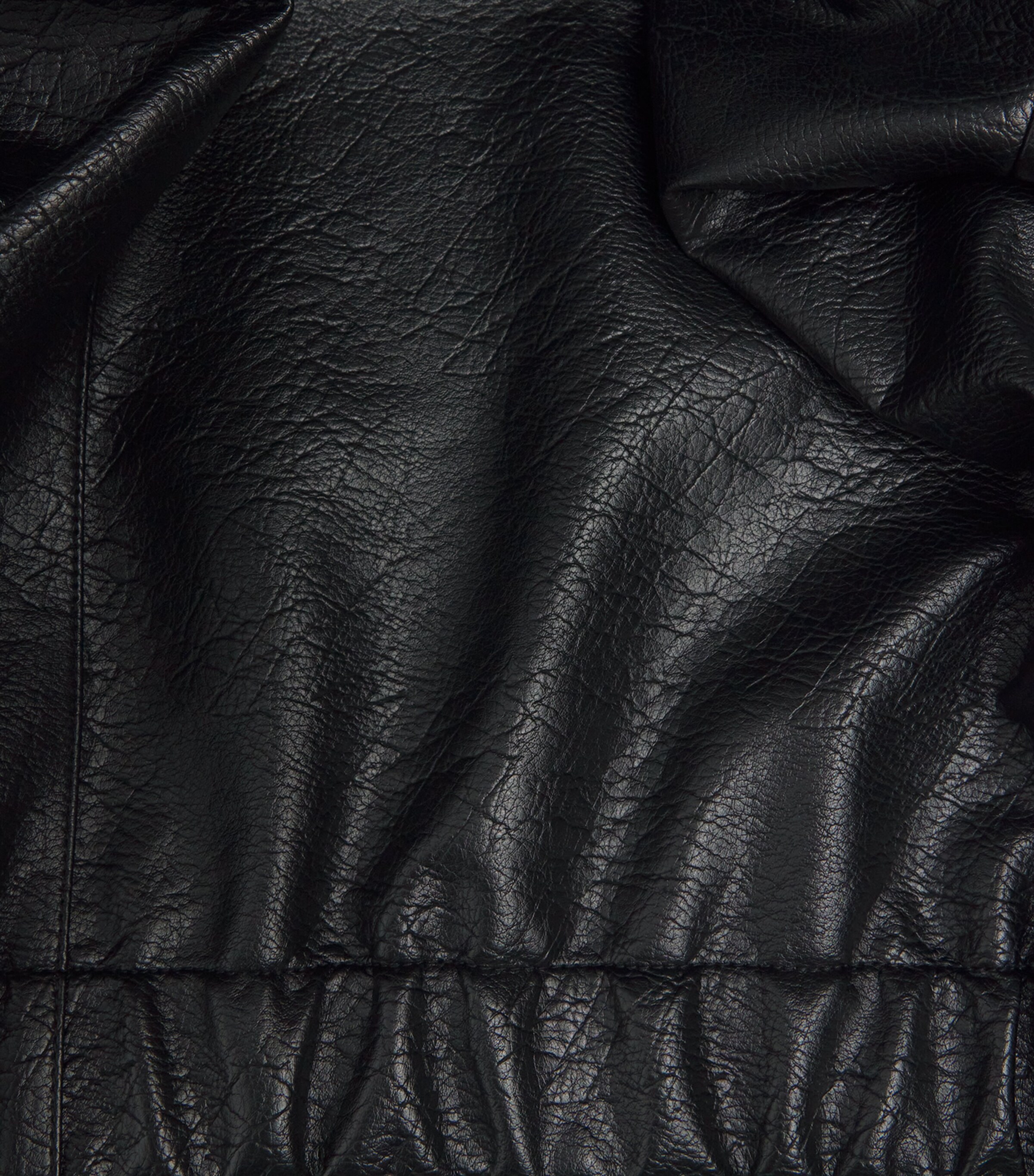 Le 17 Septembre Mens Faux Leather Jacket Black Image 5