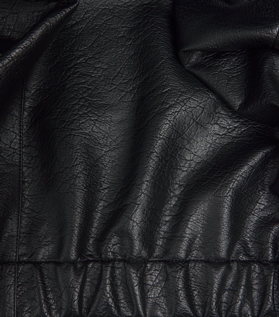 Faux Leather Jacket BLACK Image 5