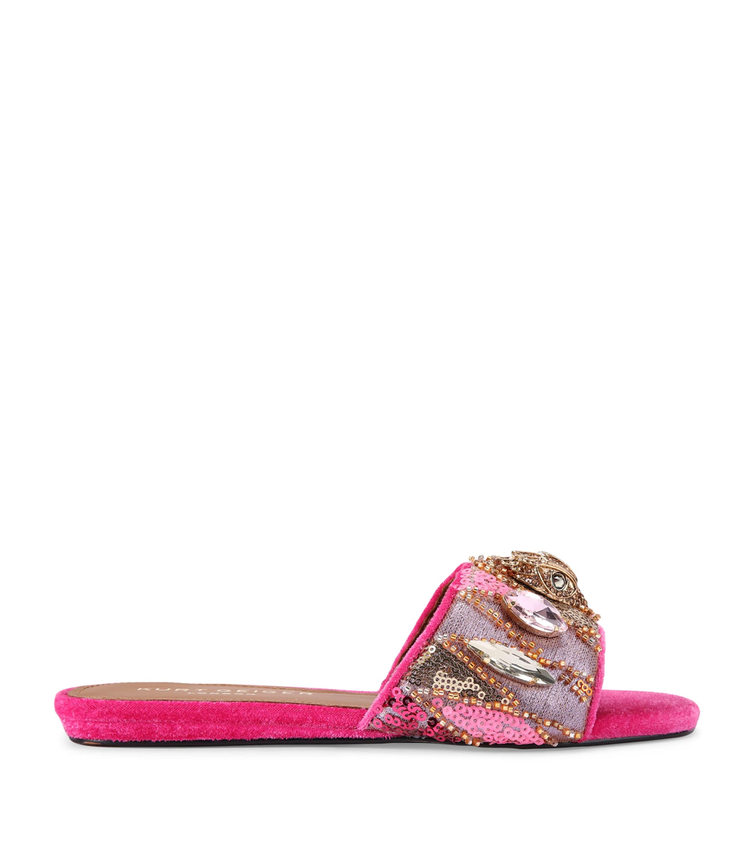 Kurt Geiger London Sequin Kensington Flat Sandals | Women Shoes | Sandals | Flat Sandals | Designers | Kurt Geiger London