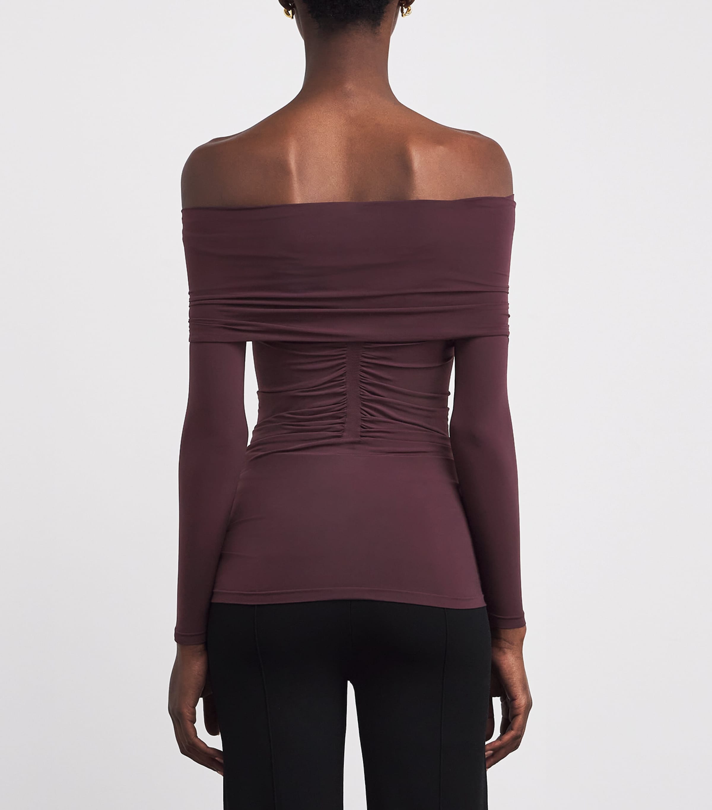 Off-The-Shoulder Draped Top 3249 WILD PLUM Image 4