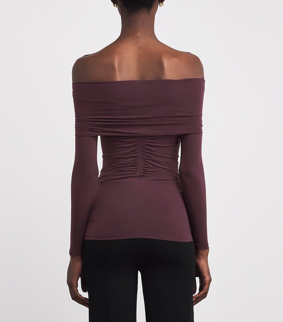 Off-The-Shoulder Draped Top 3249 WILD PLUM Image 4