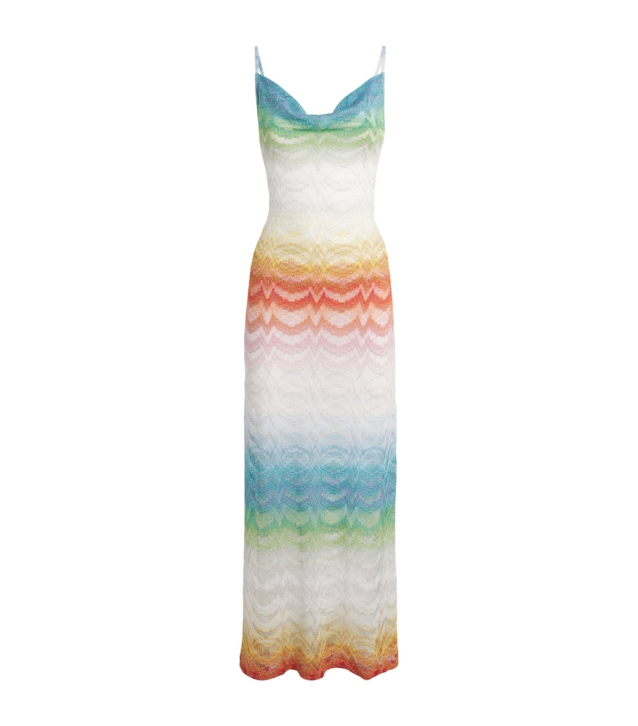 Zigzag Cowl Neck Maxi Dress SM9X1MULTICOLOR Image 1