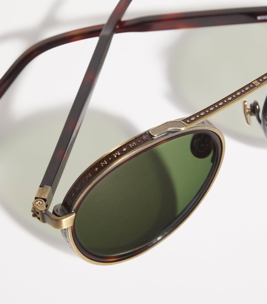 Titanium Aviator M3125 Sunglasses ANTIQ GLD-DRK TRTSE Image 5