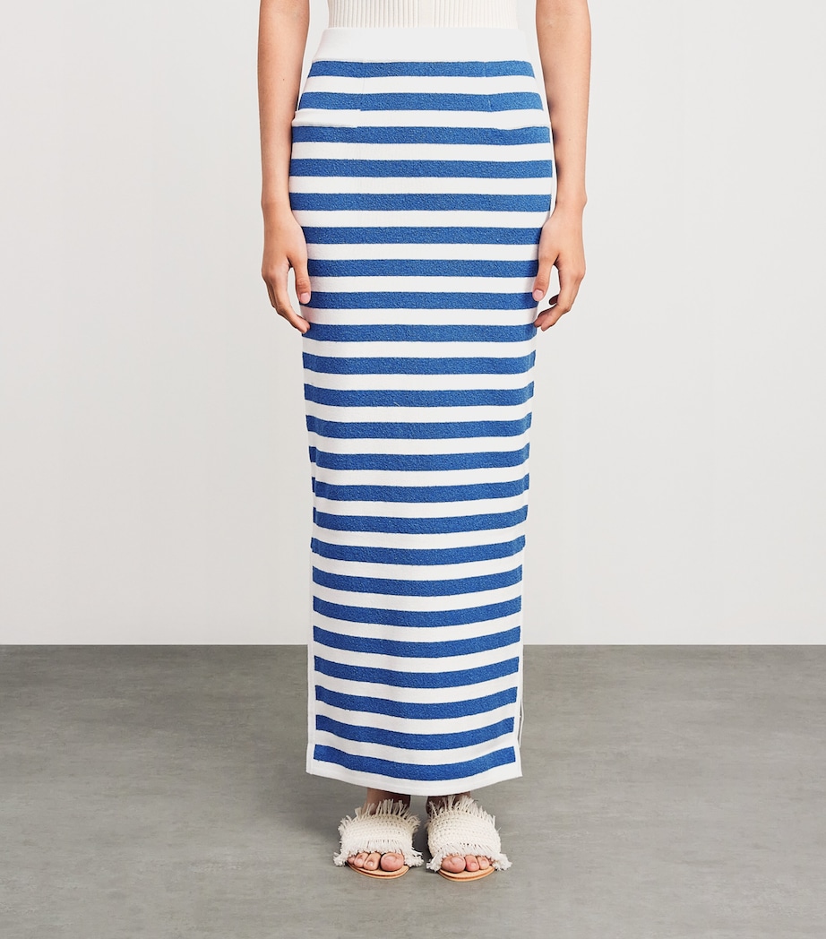 Stripe Ari Maxi Skirt BLUE STRIPE Image 3