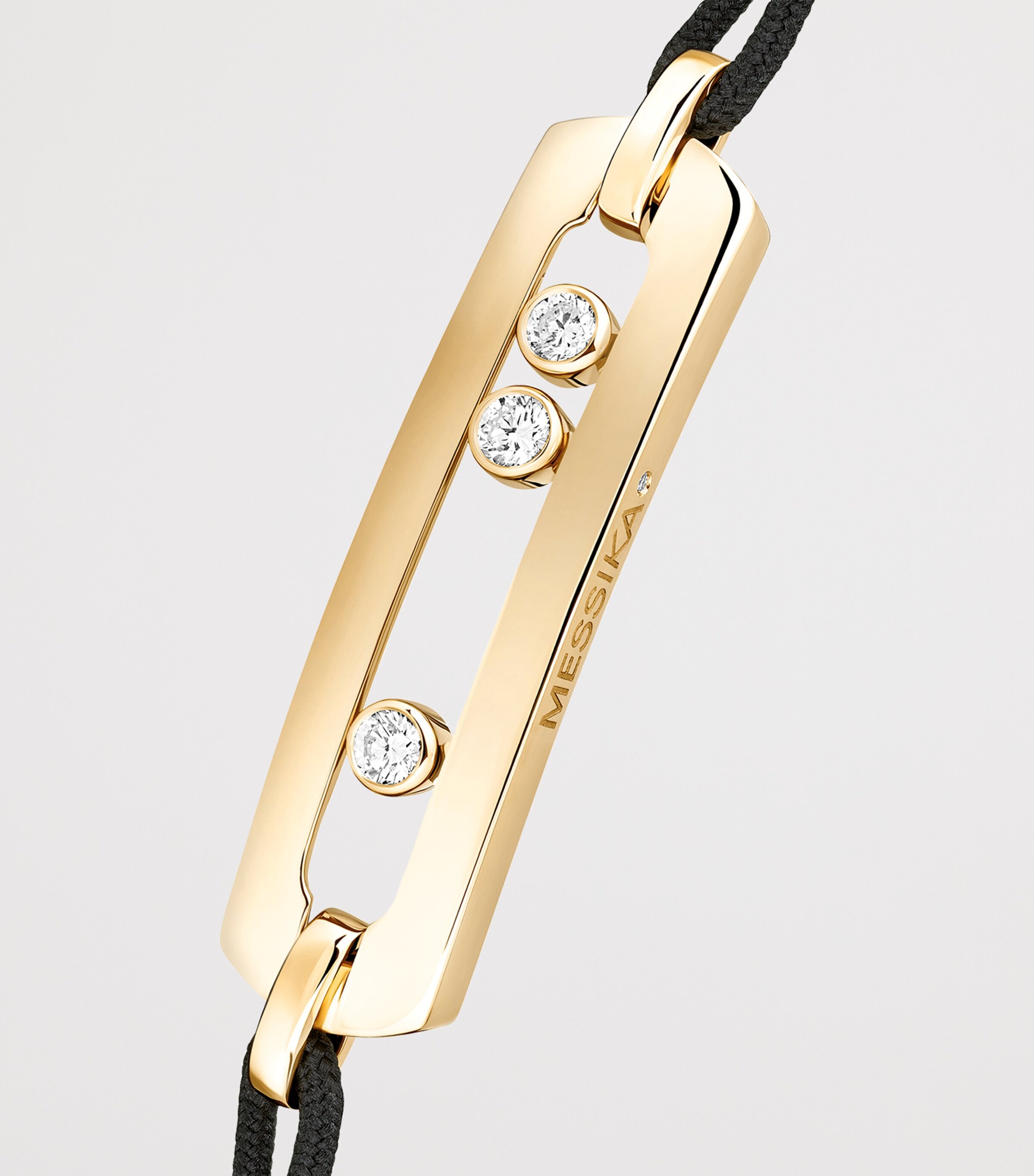 Messika Move Classique Diamond and Yellow Gold Cord Bracelet Yellow Gold Image 3