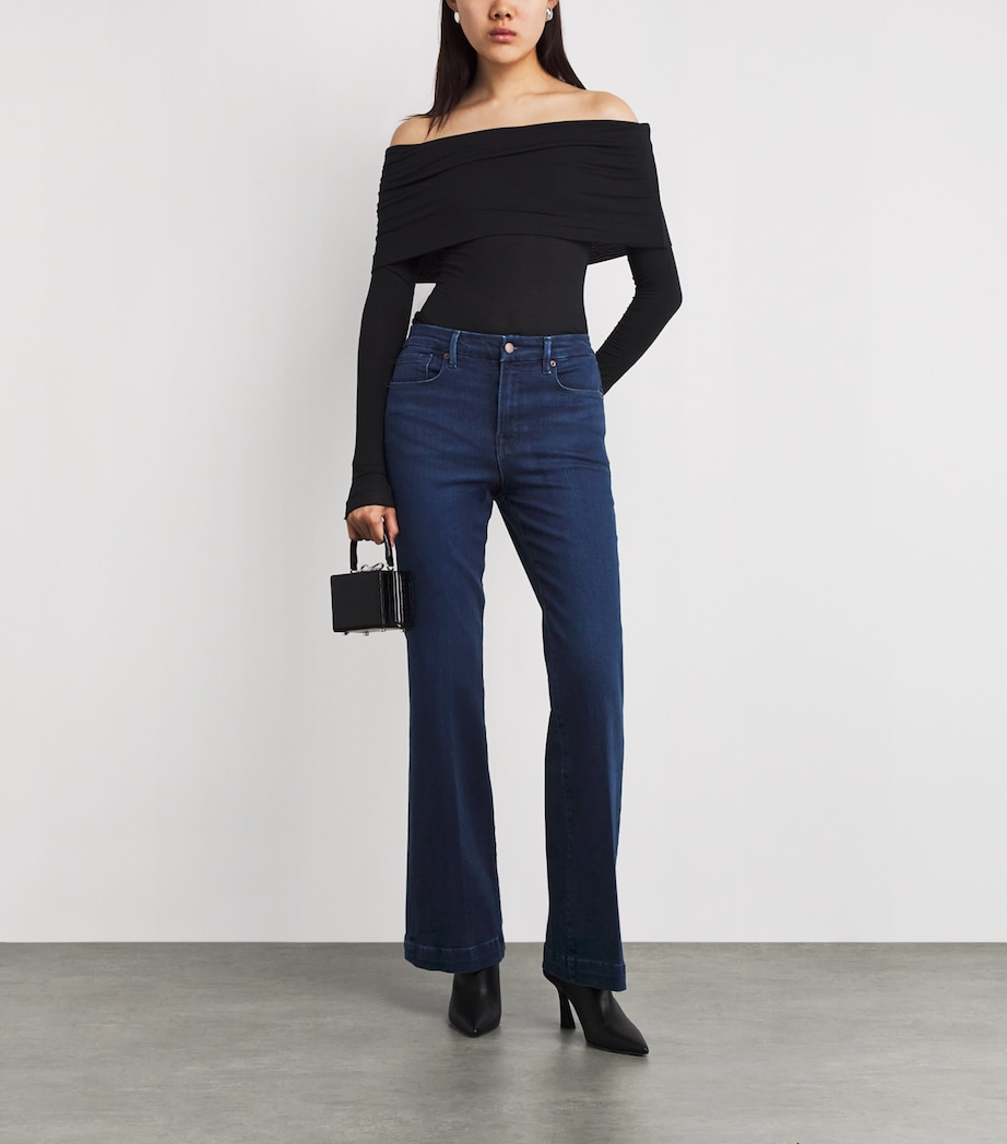 Compression Mid-Rise Flared Jeans INDIGO1150 Image 2