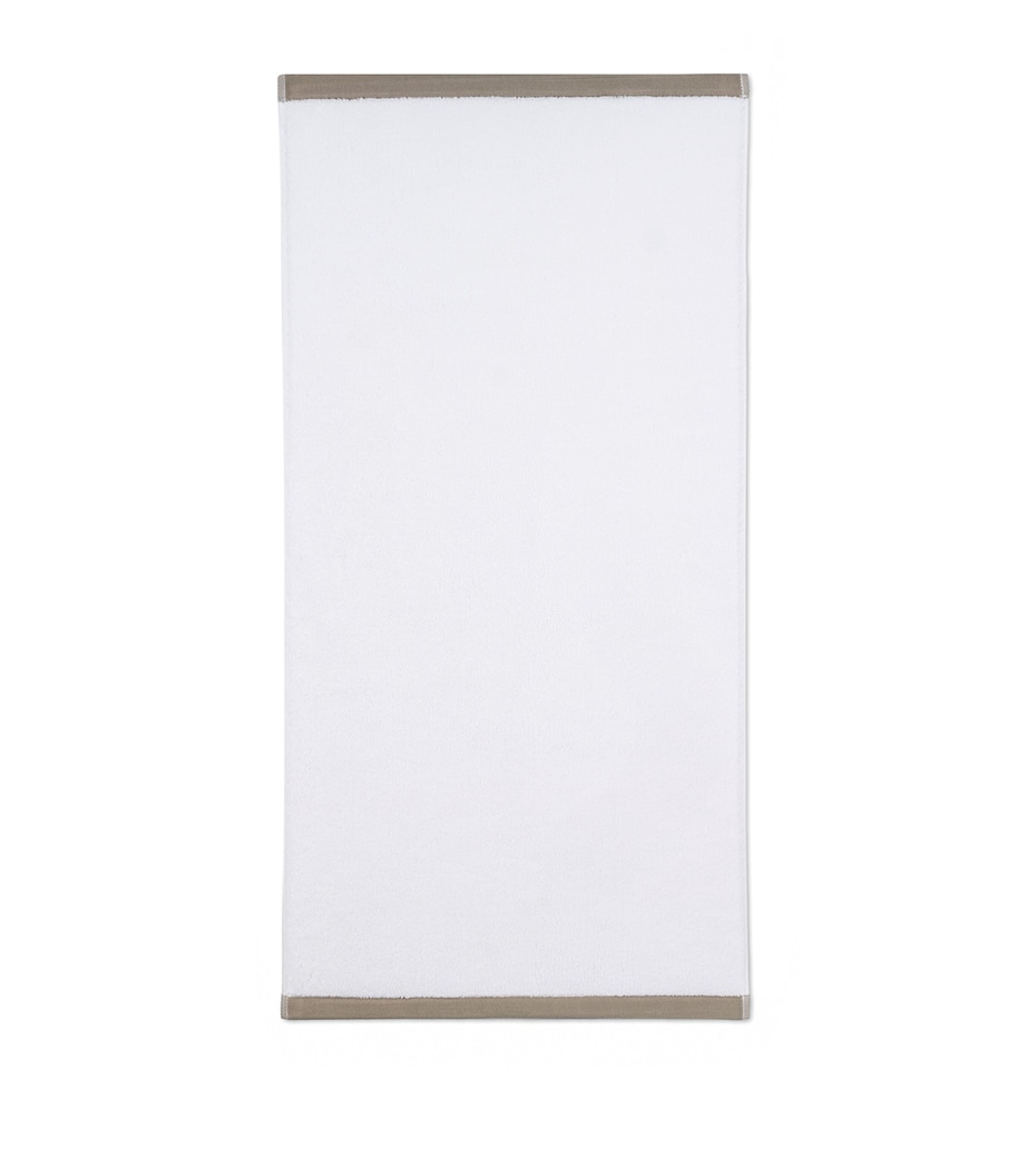Hamam Organic Cotton Vesta Bath Towel (142cm x 76cm) White/vapour Image 2