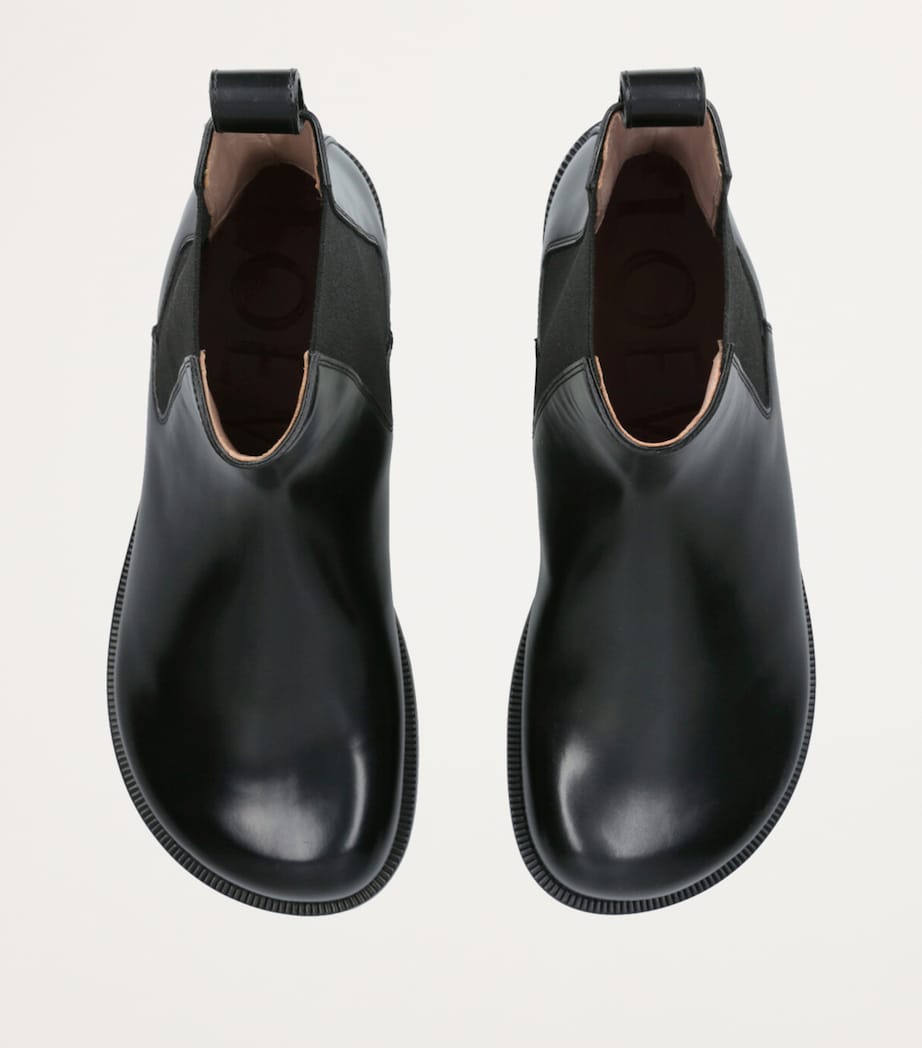 LOEWE Mens Leather Terra Chelsea Boots Black Image 4