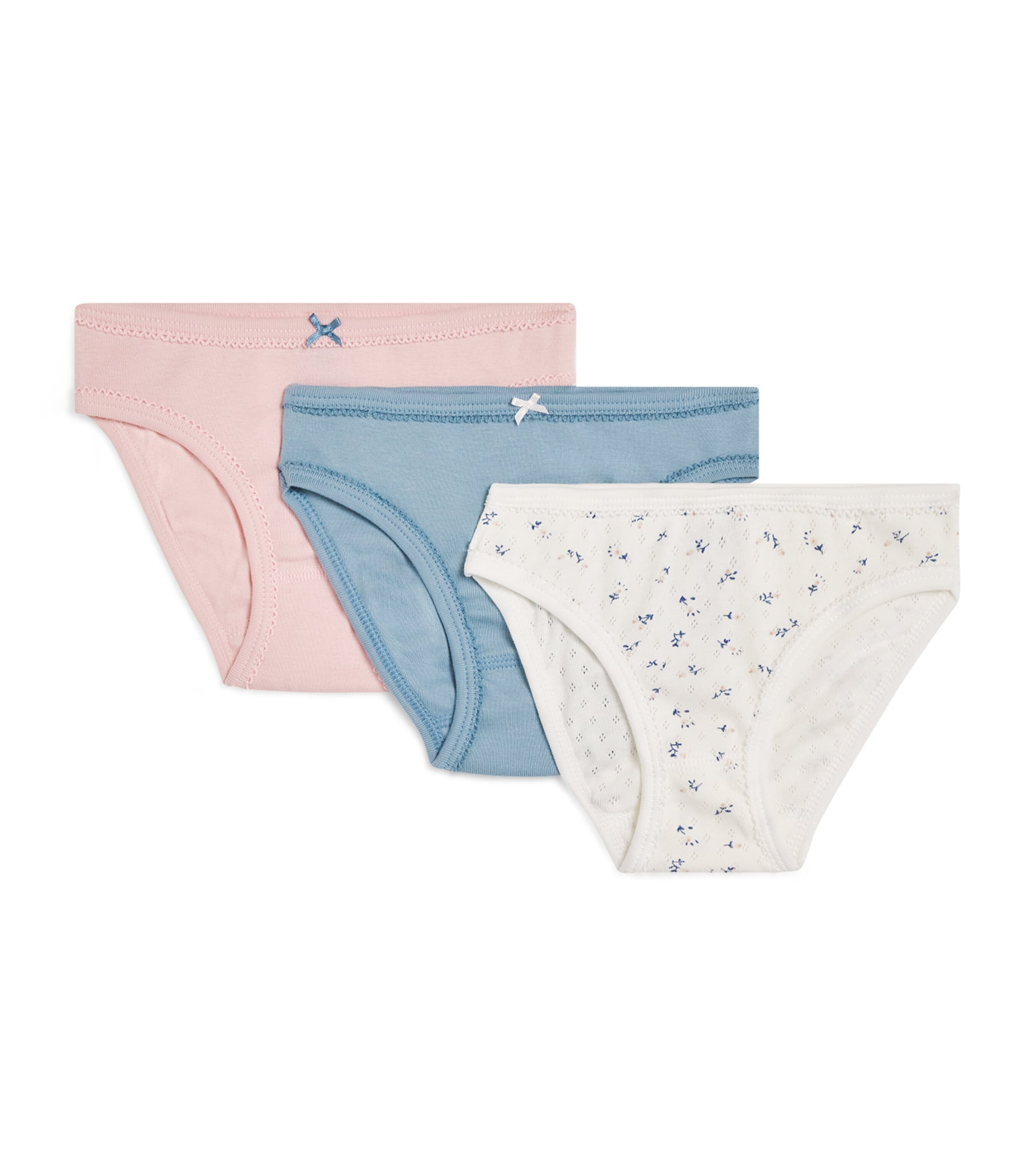 Petit Bateau Pack Of 3 Organic Cotton Briefs In Multi