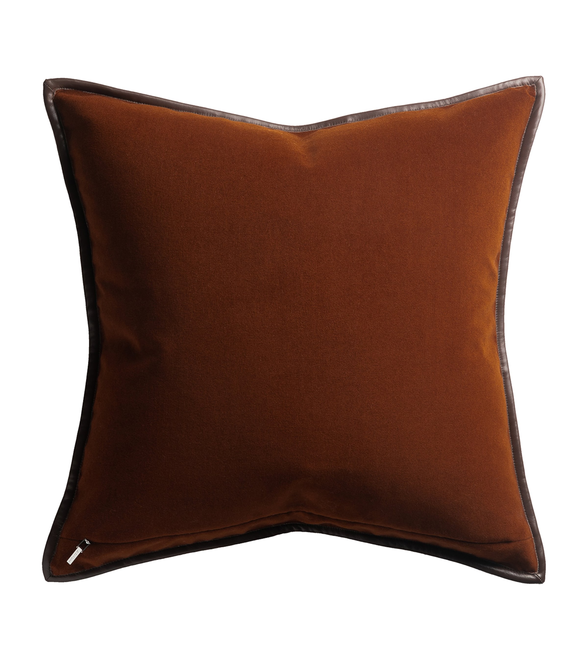 De Le Cuona Merino Velvet Cushion (55cm x 55cm) Pumpkin Image 2