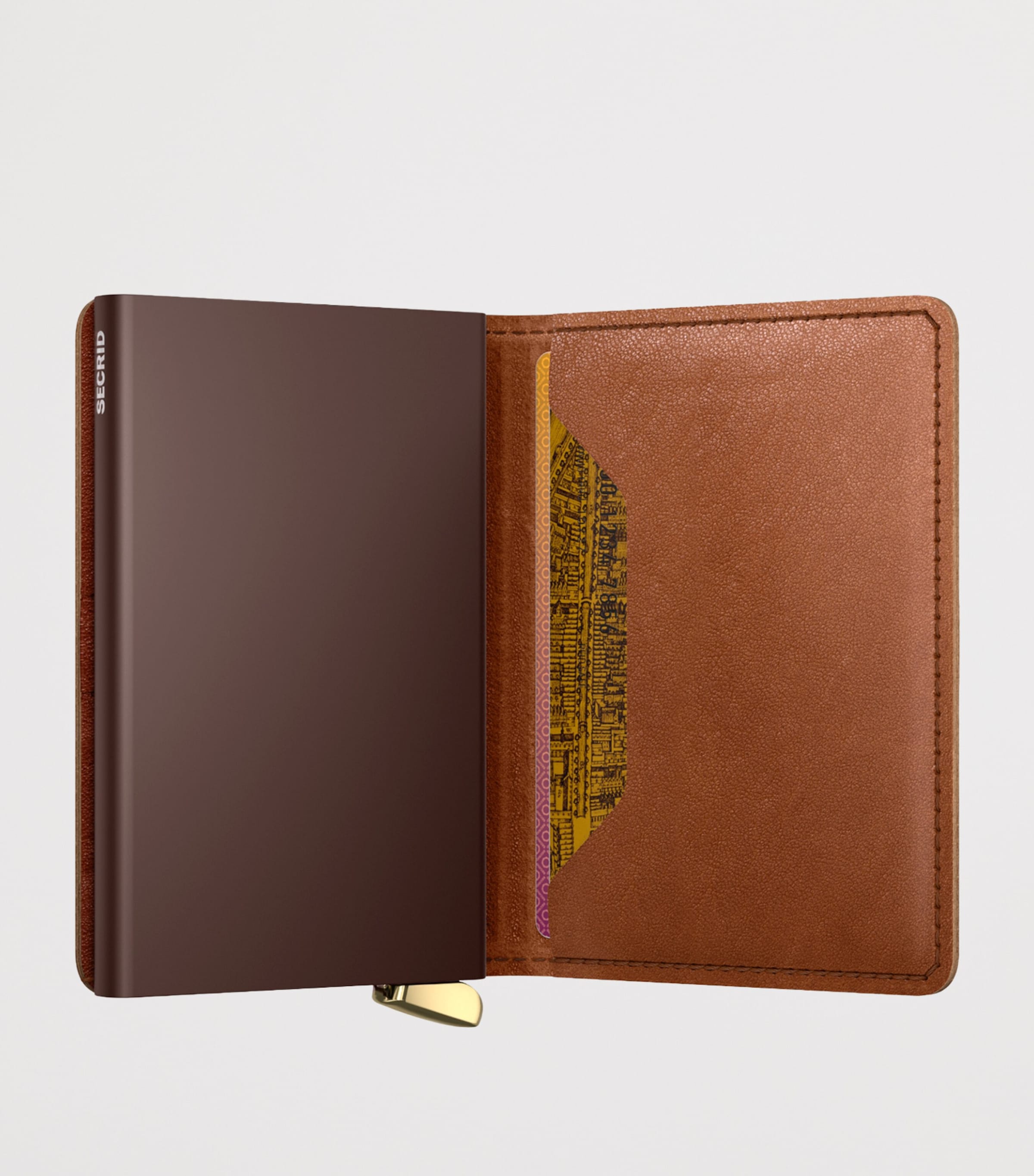 Embossed Leather Slimwallet COGNAC Image 2