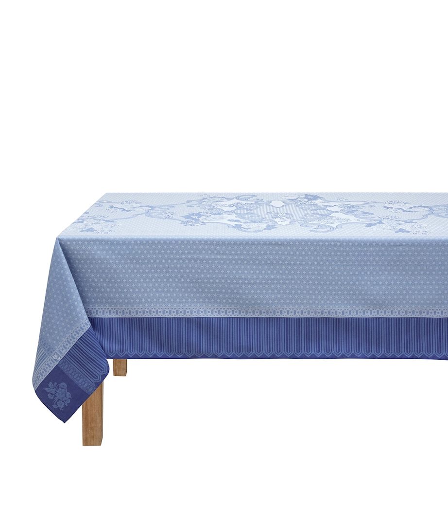 Le Jacquard Français Coated Cotton Promenade Impériale Tablecloth (175cm x 320cm) Blue Image 1
