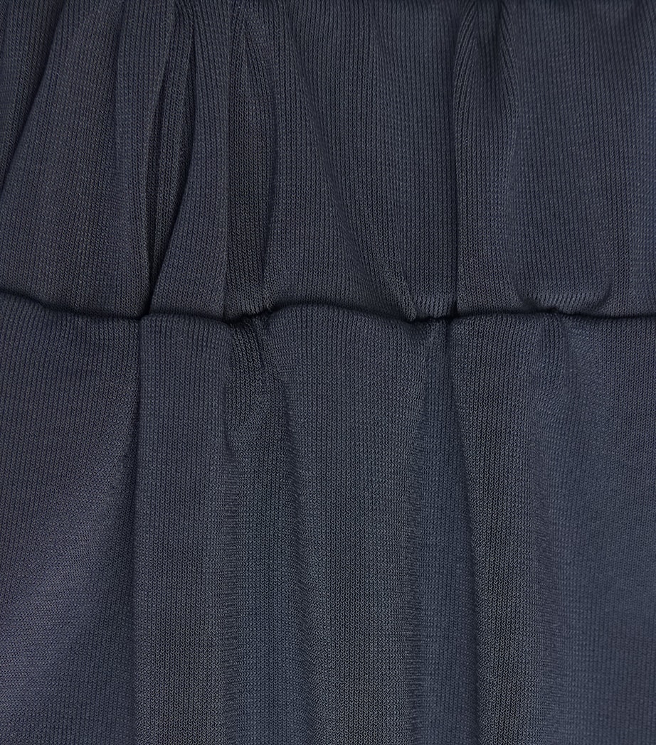 Issey Miyake Womens Drape Jersey Cropped Trousers Dark Navy Image 6