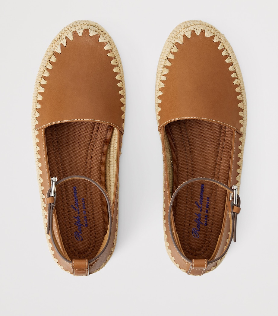 Calf Leather Barlowe Wedge Espadrilles 110 RL GOLD Image 2